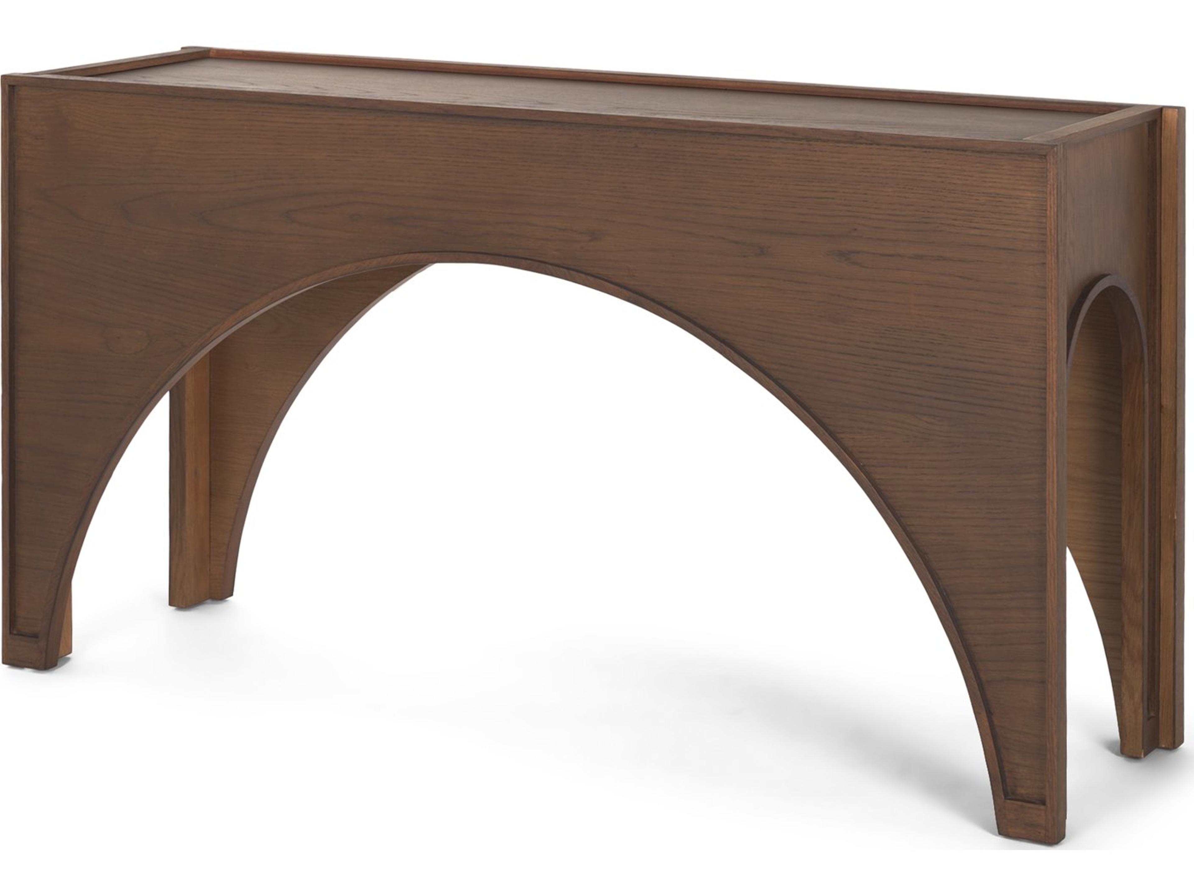 Laraya Dark Brown Wood Arched Console Table