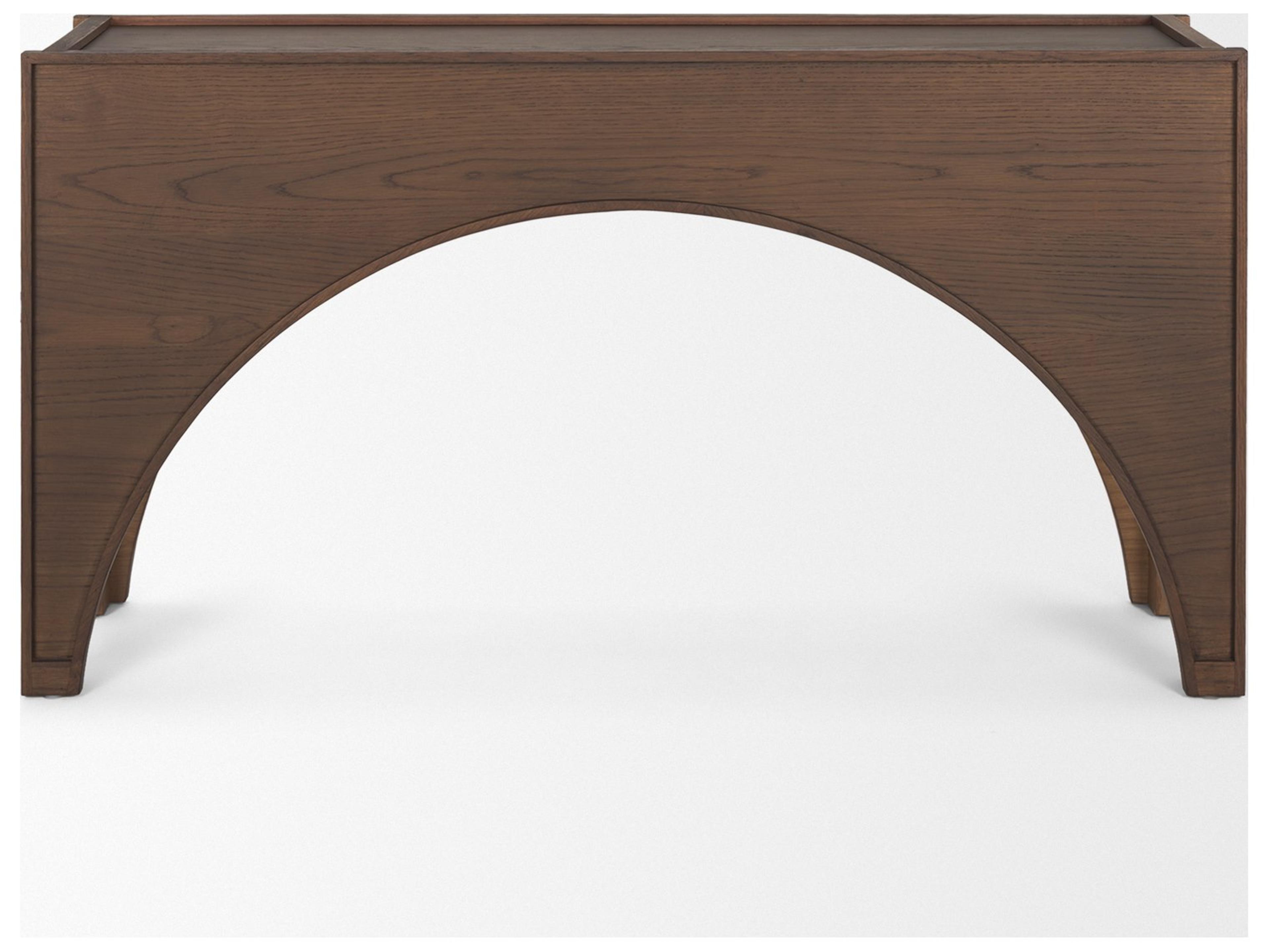 Mercana Laraya Dark Brown Wood Arched Console Table