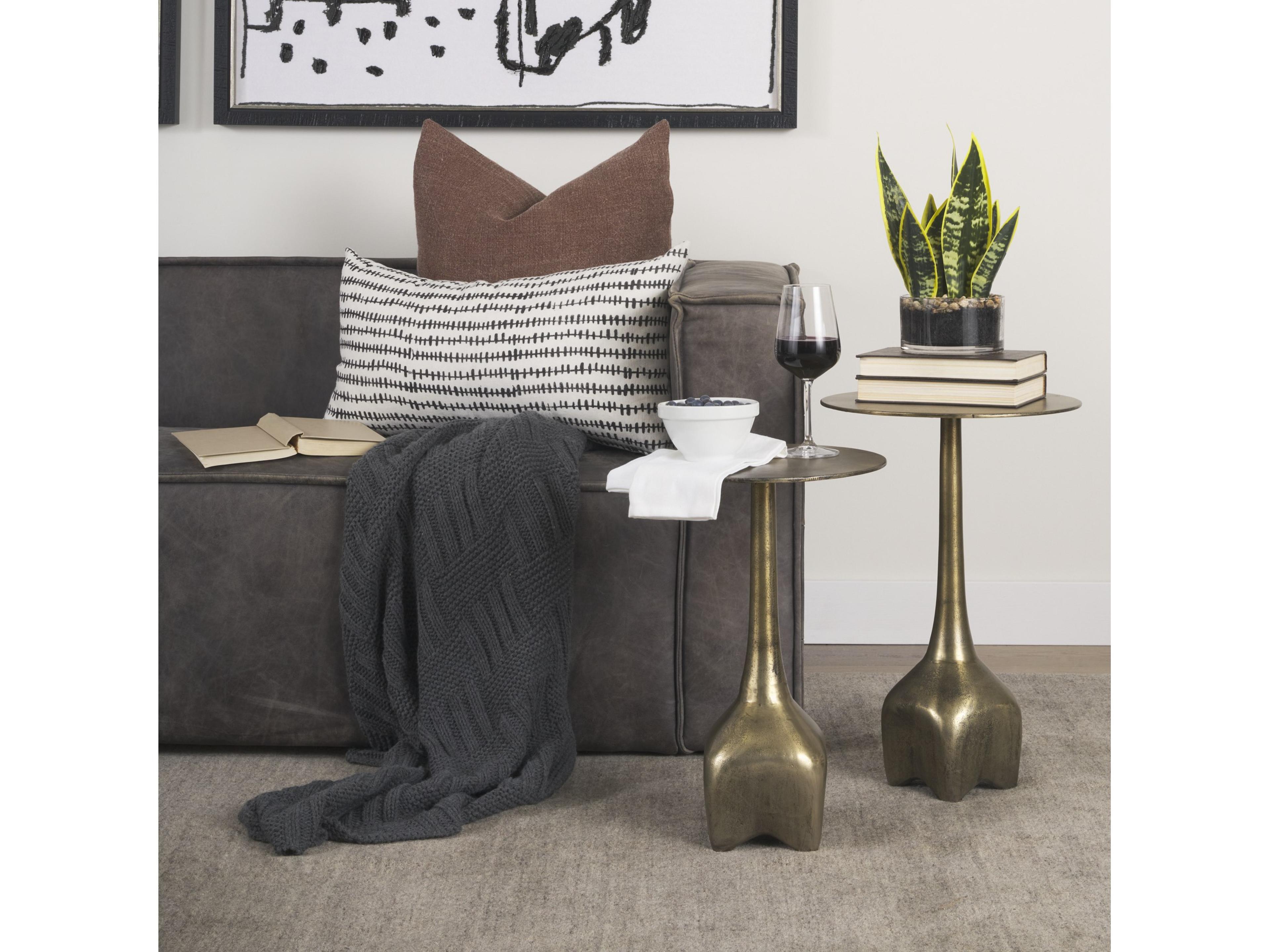 Mercana Risha Small Gold Metal Accent Table