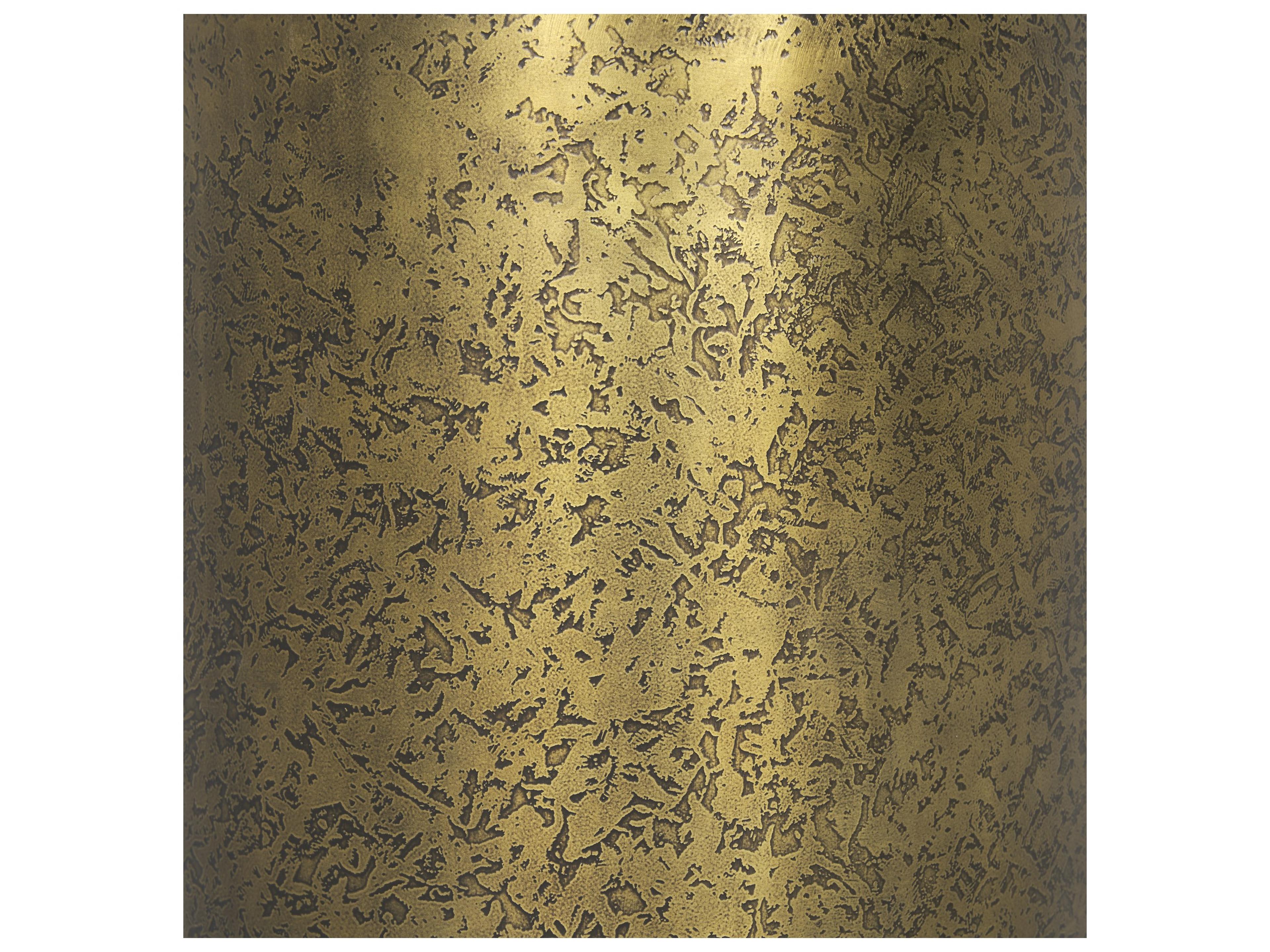 Mercana Rosh Textured Gold Metal w/ Acid Wash  Accent Table