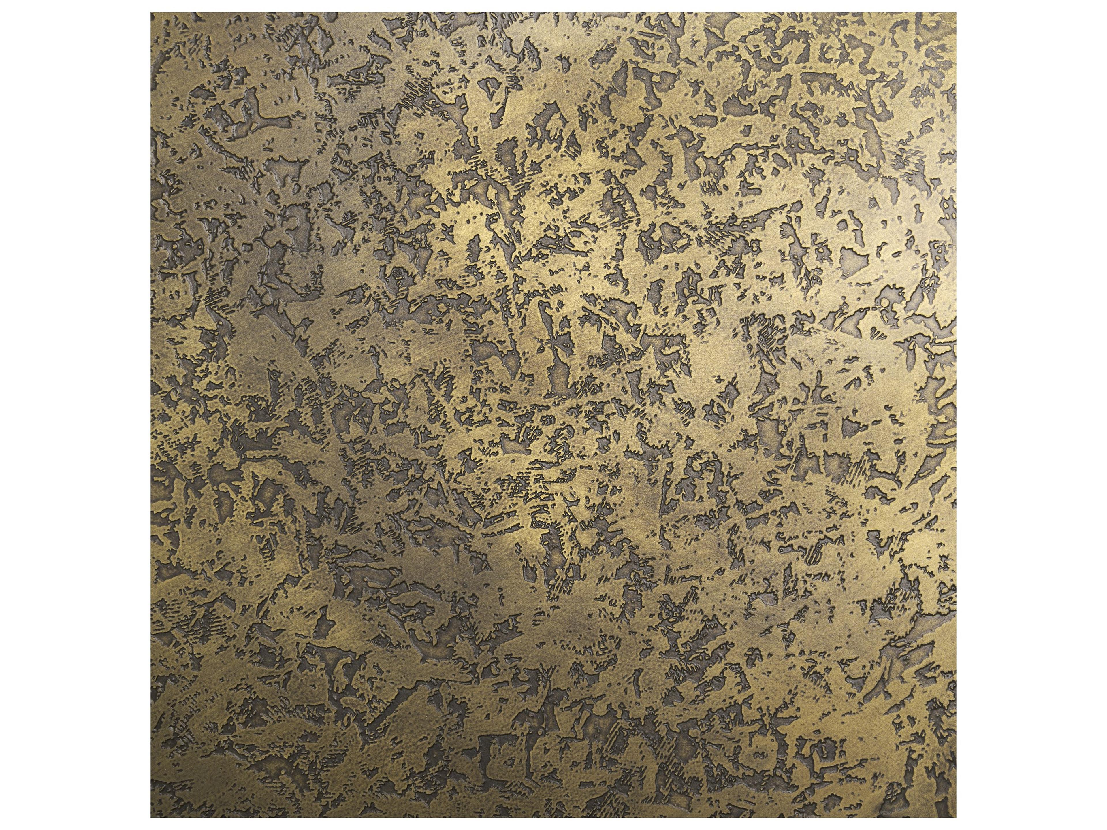 Mercana Rosh Textured Gold Metal w/ Acid Wash  Accent Table