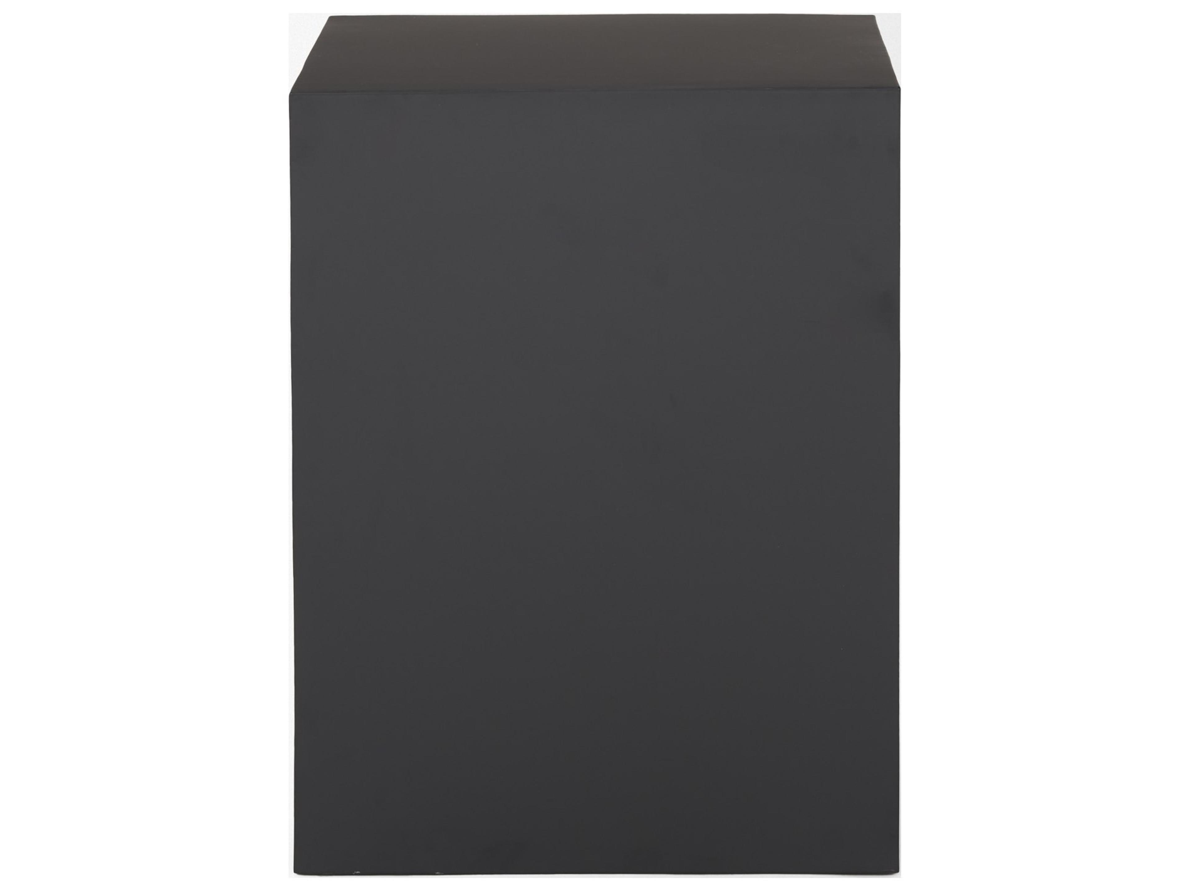 Mercana Sobi Matte Black Square Metal Side Table