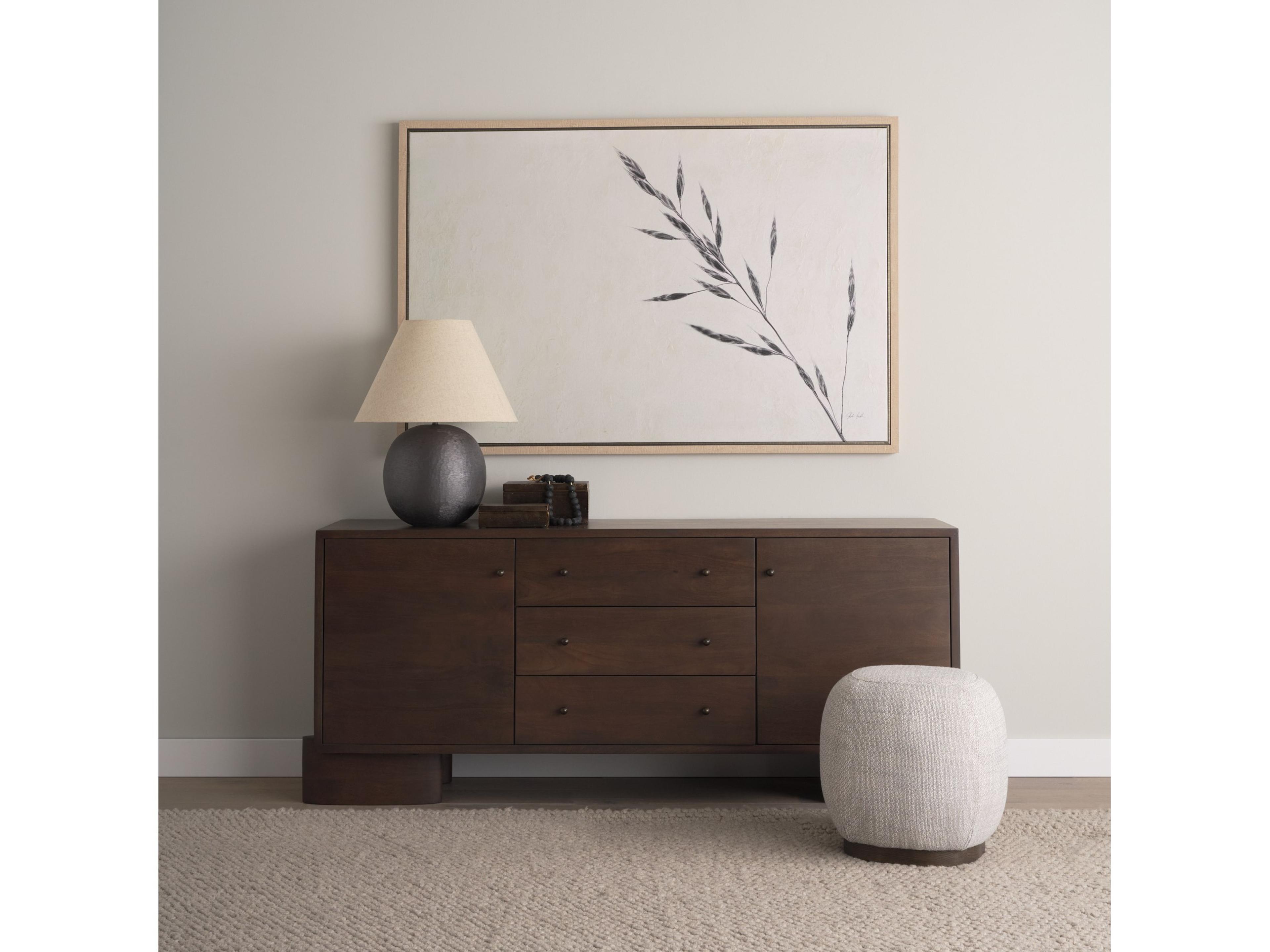 Mercana Sadiyah Black Brushed Metal w/ Beige Shade Table Lamp