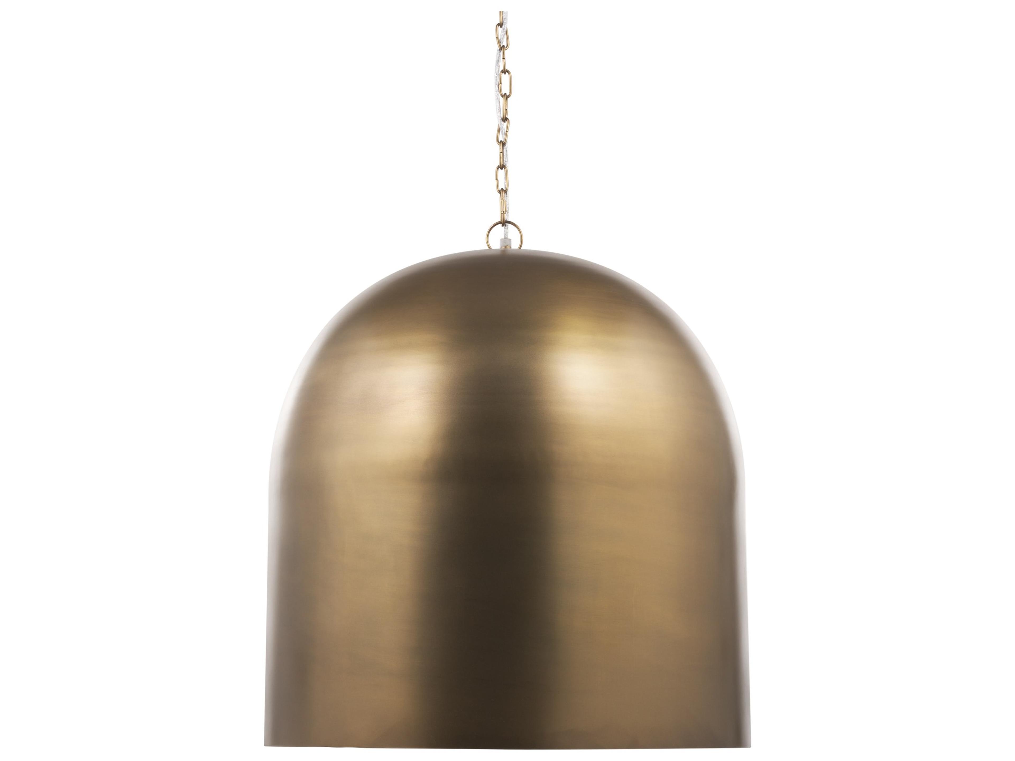 Sanne Antiqued Gold Metal w/ Silver Foil Large Pendant Light