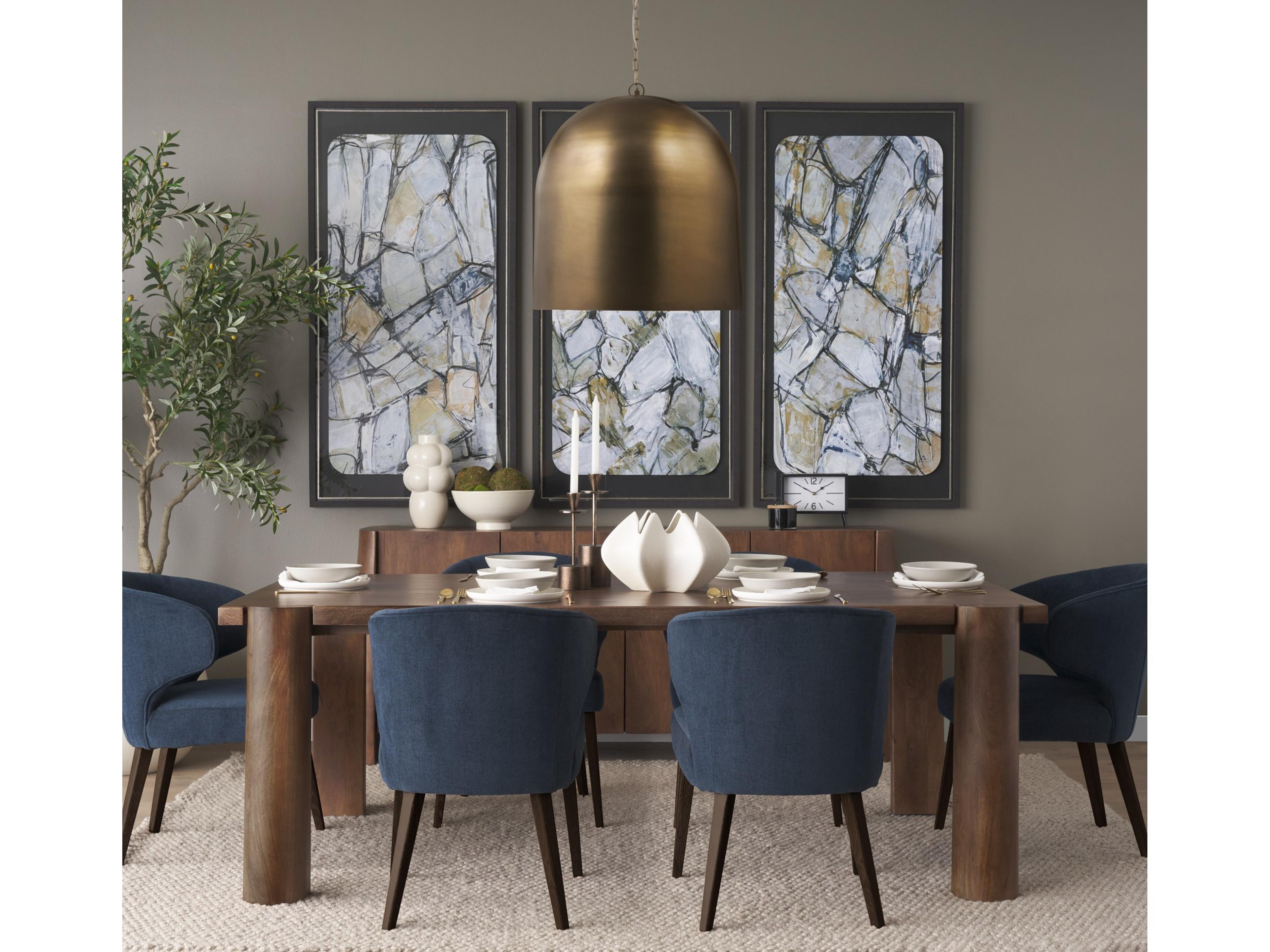 Mercana Sanne Antiqued Gold Metal w/ Silver Foil Large Pendant Light