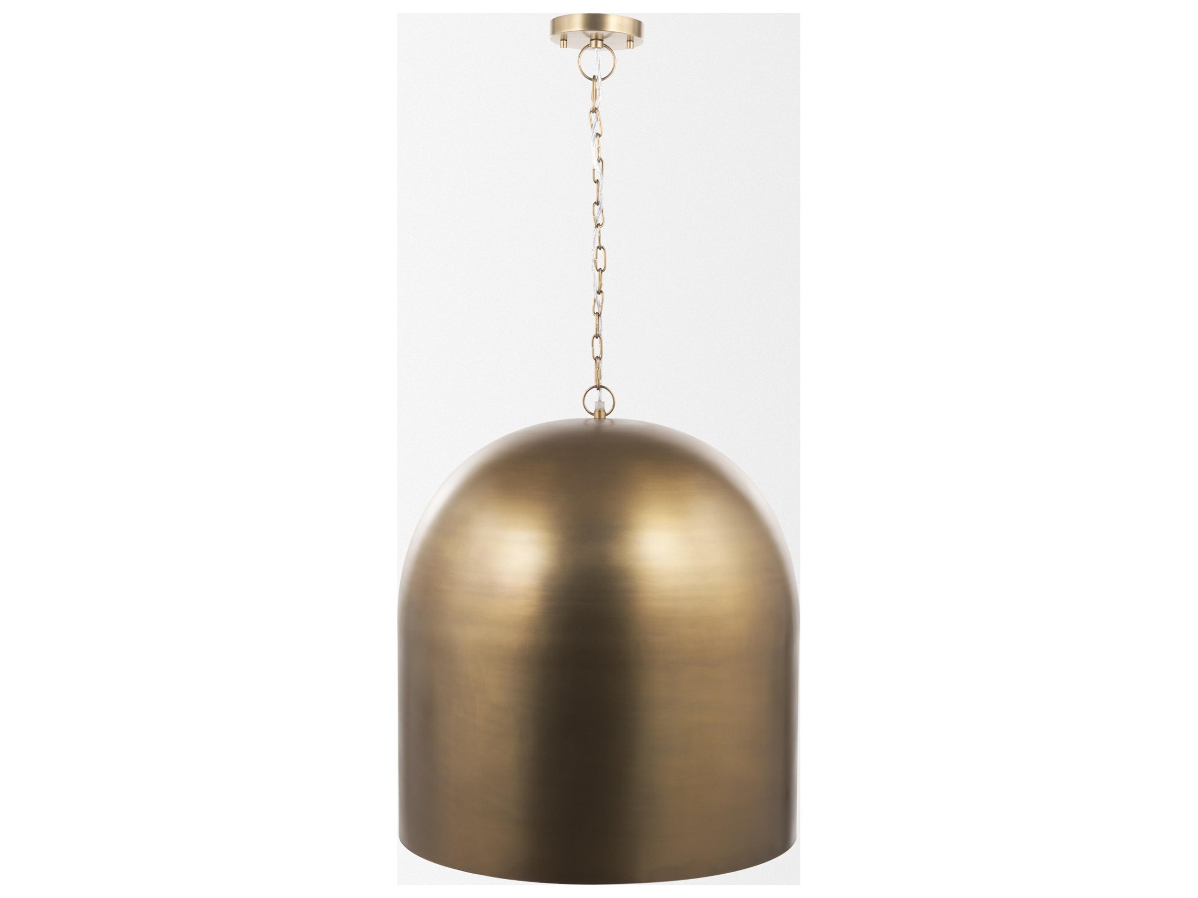 Mercana Sanne Antiqued Gold Metal w/ Silver Foil Large Pendant Light