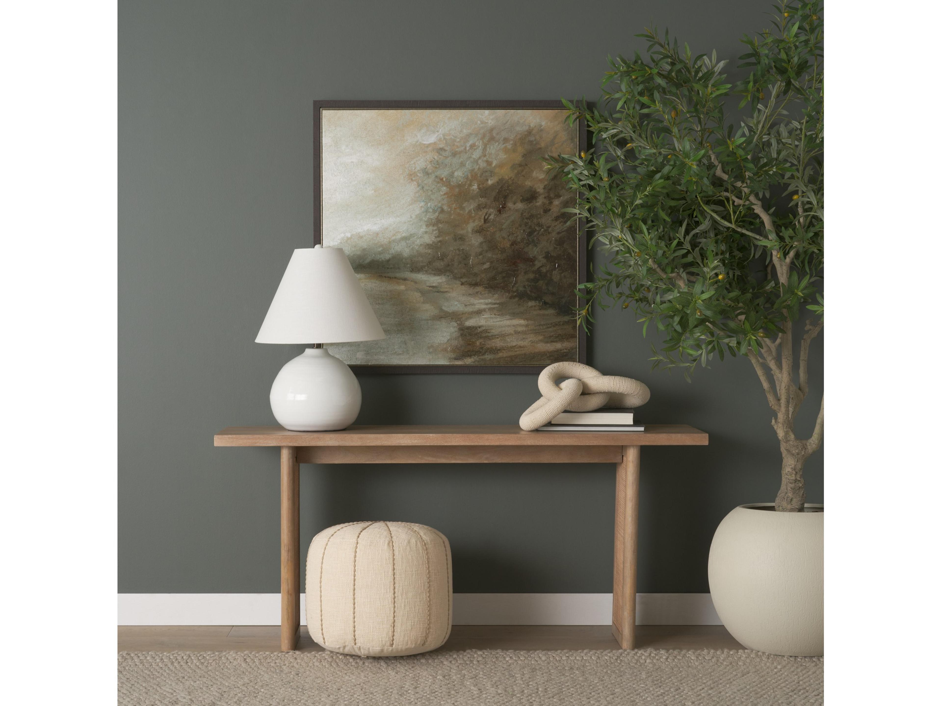 Mercana Sachi Beige w/ Stitching Pouf