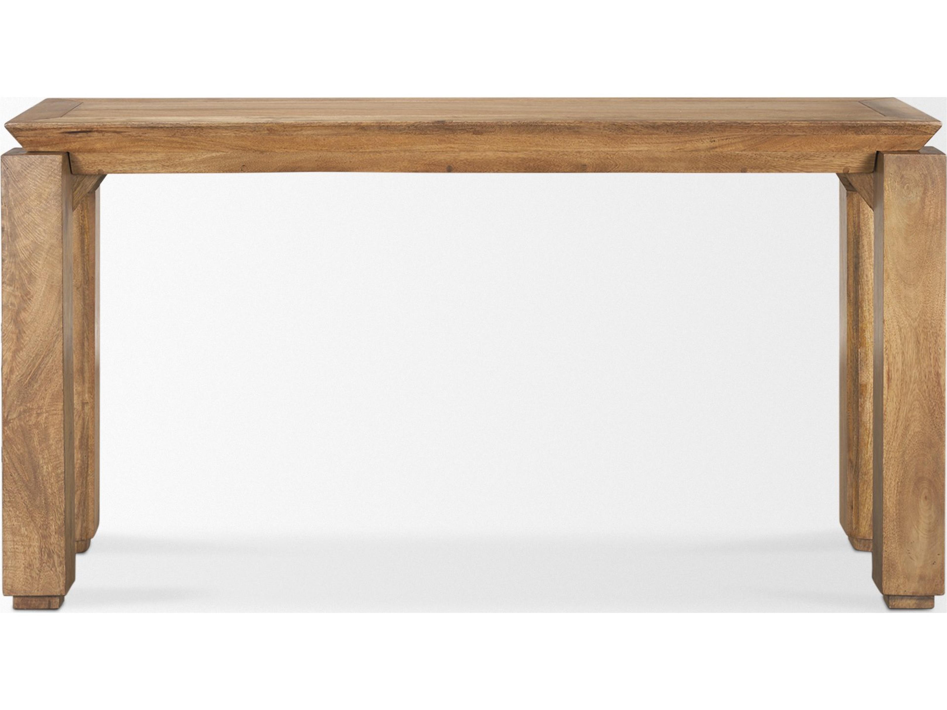 Mercana Sapphira Brown Wood Tapered Top Console Table