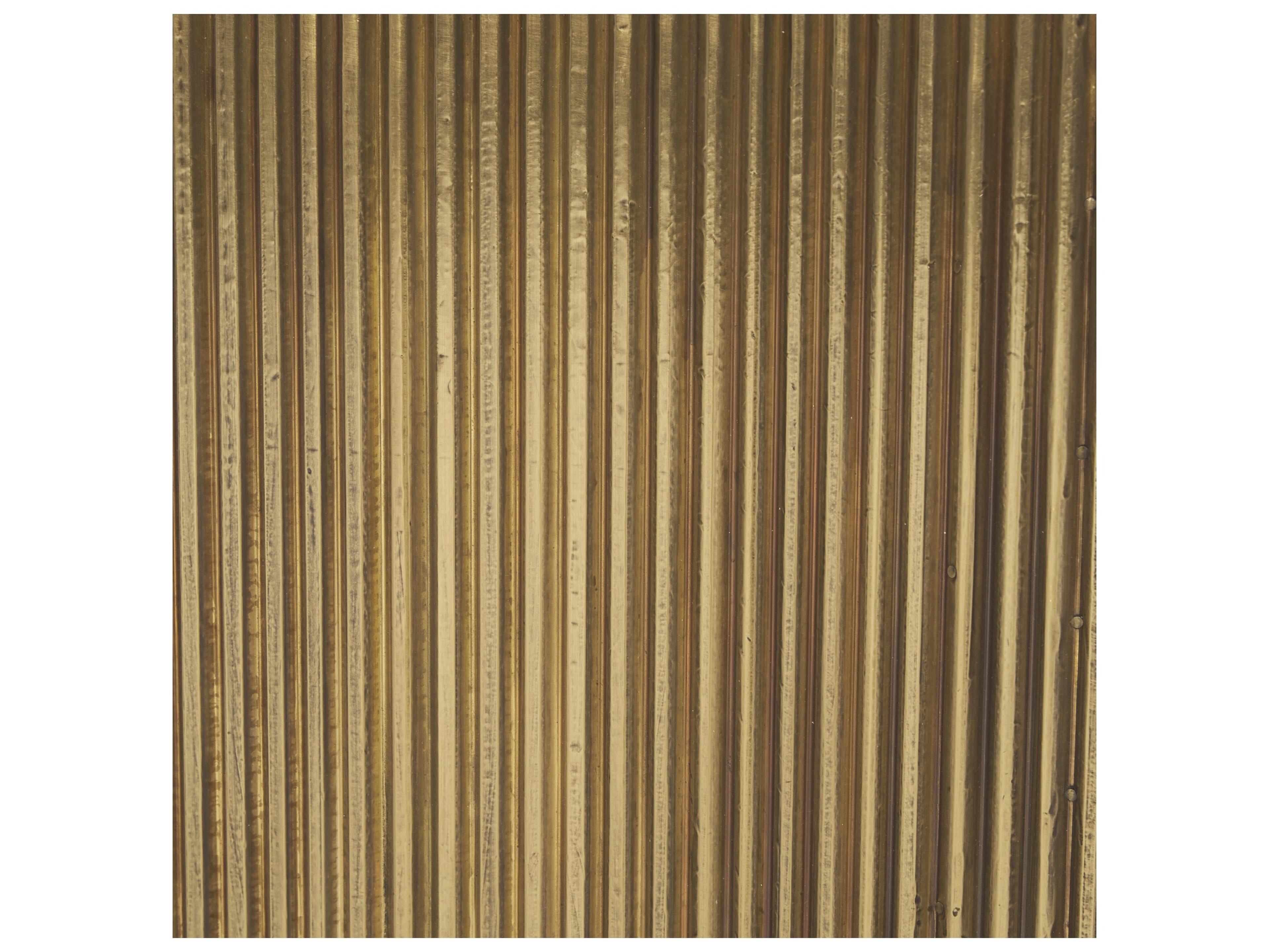 Mercana Satima Black Marble w/ Gold Metal Square Fluted Accent Table