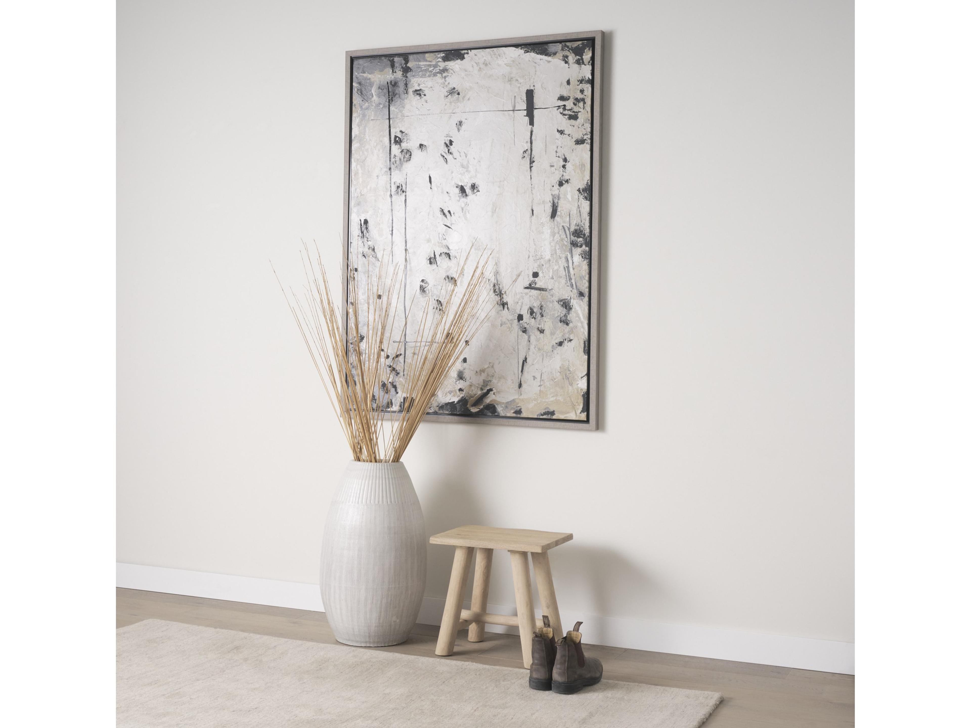 Mercana Sekou Light Brown Short Wooden Craftsman Stool