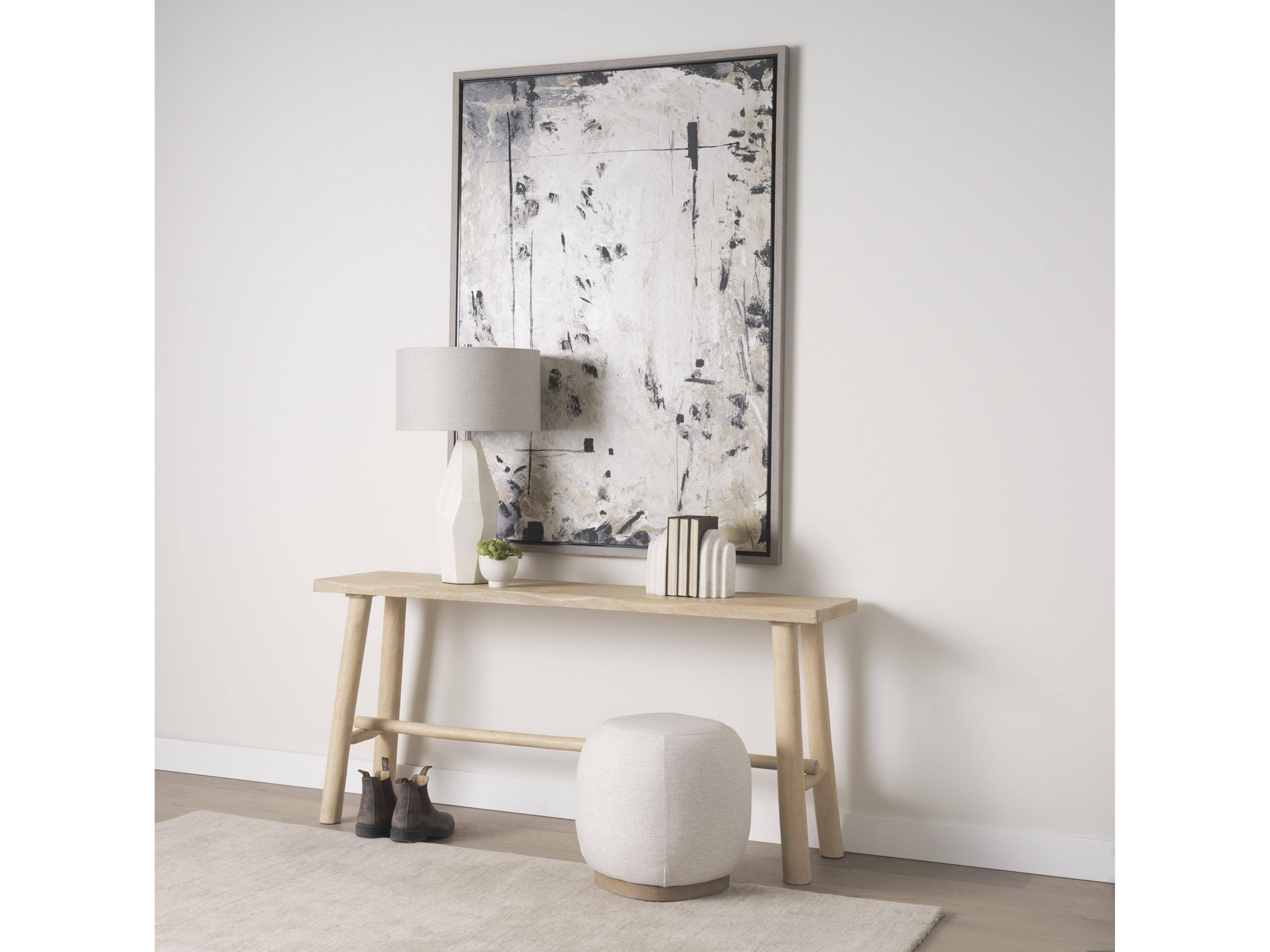 Mercana Sekou Light Brown Wooden Craftsman Console Table