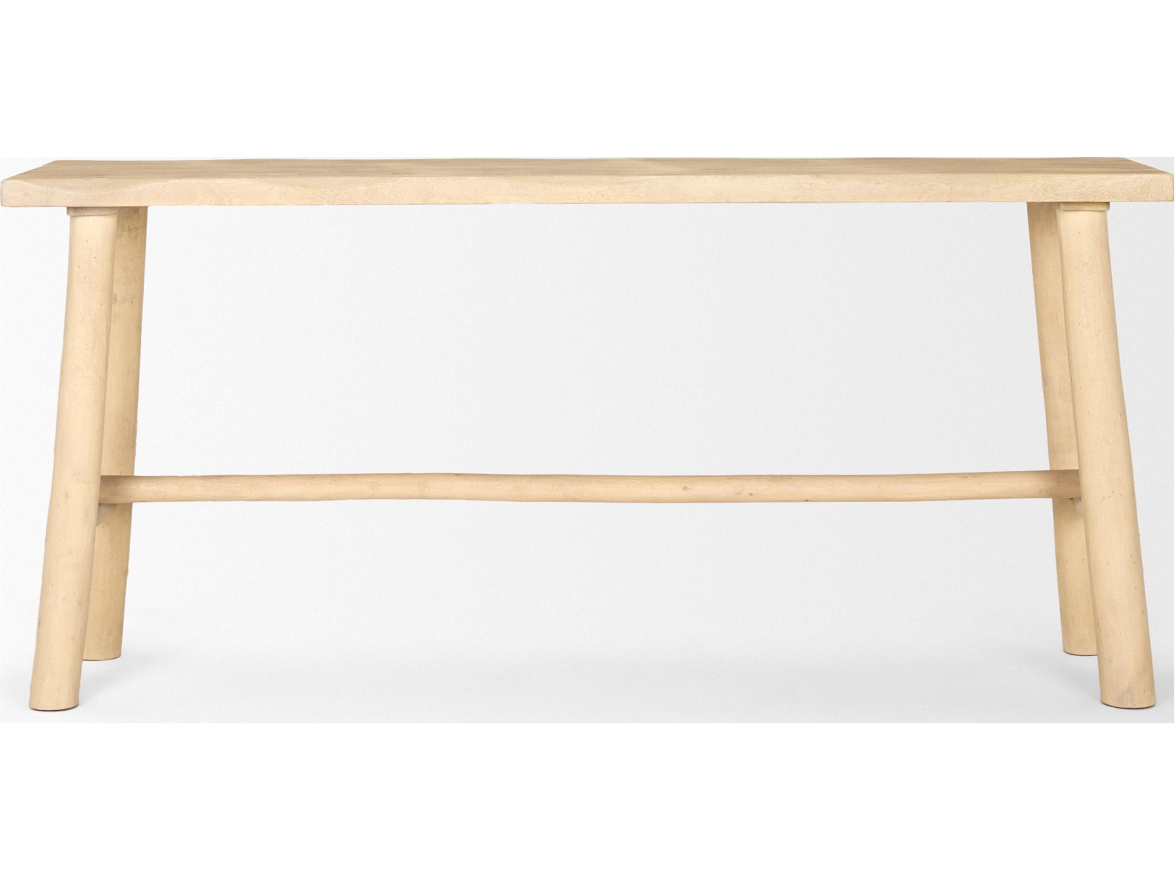 Mercana Sekou Light Brown Wooden Craftsman Console Table
