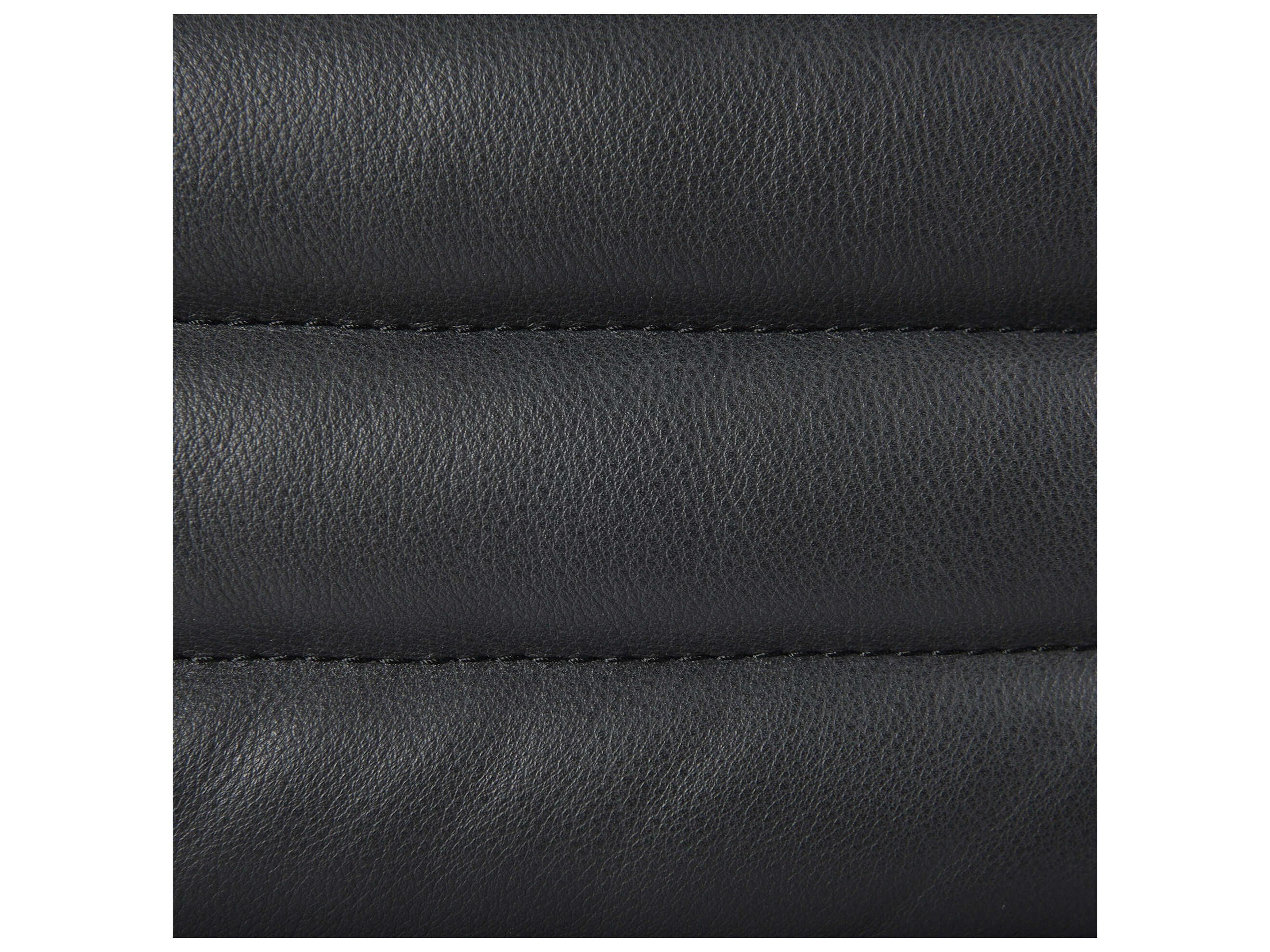 Mercana Ricciardo Black Leather Wrapped Three Seater Sofa 82.5L x 38.5W x 26.5H