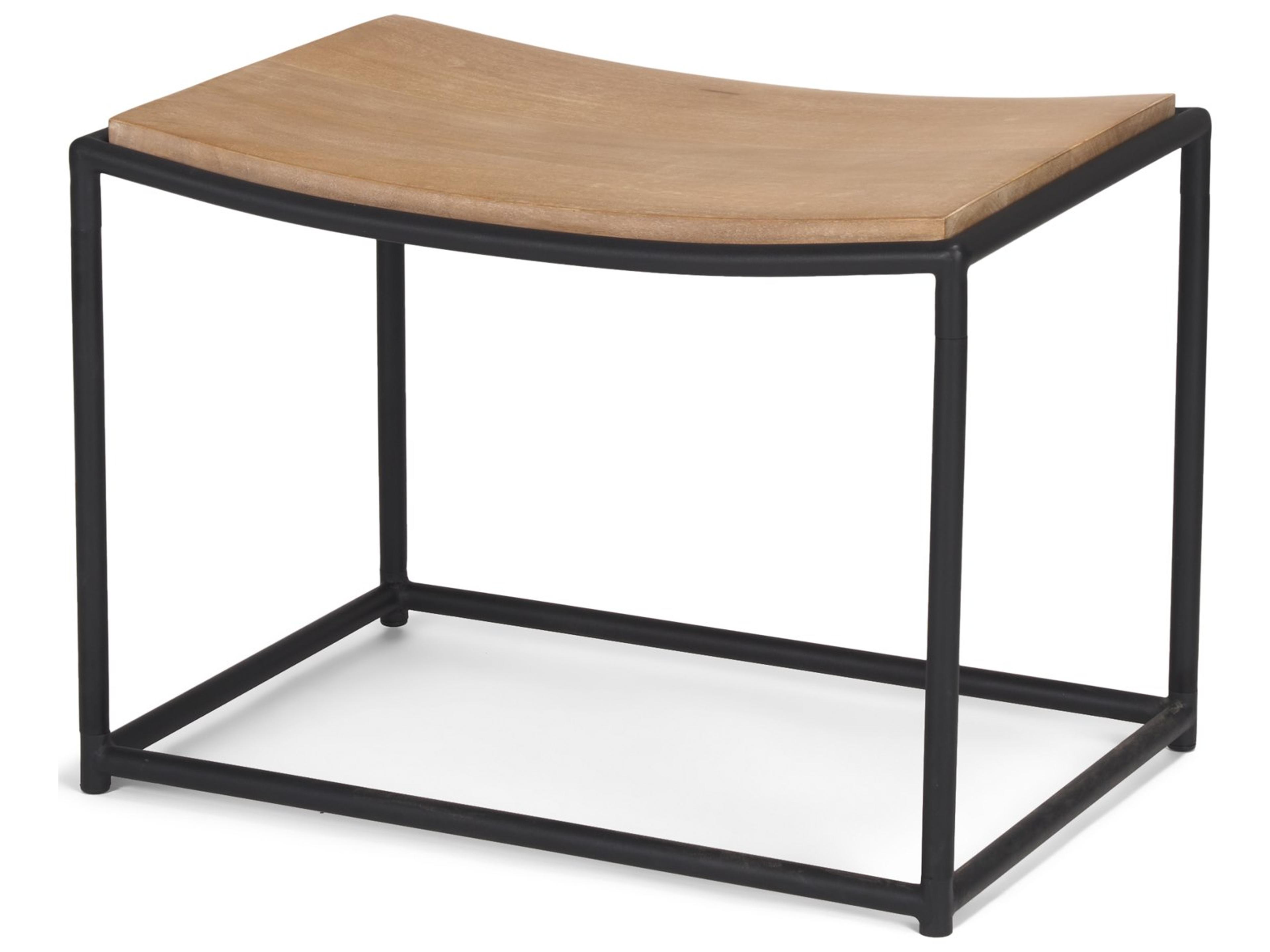 Taniel Light Brown Wood w/ Black Metal Stool