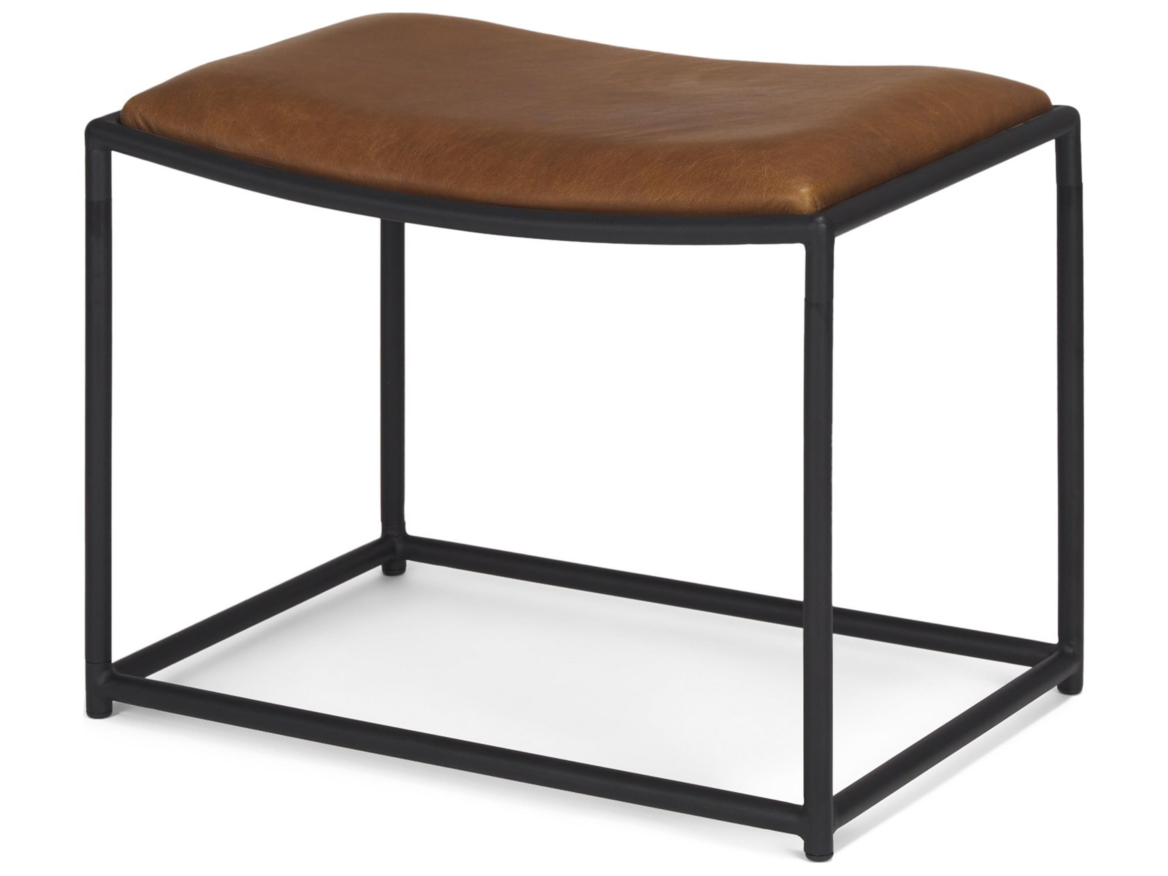Taniel Brown Leather w/ Black Metal Stool