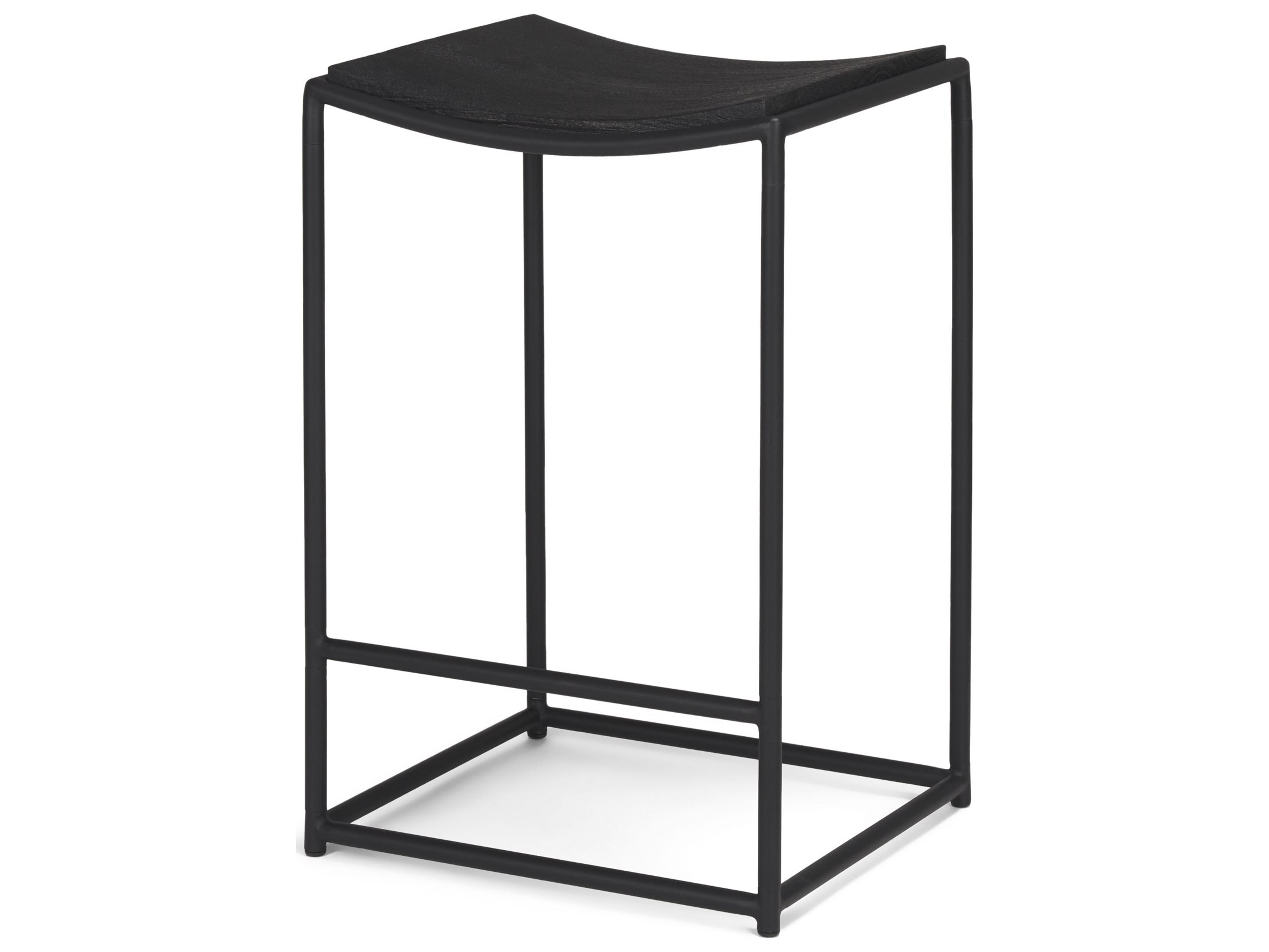 Taniel Textured Black Wood w/ Black Metal Counter Stool