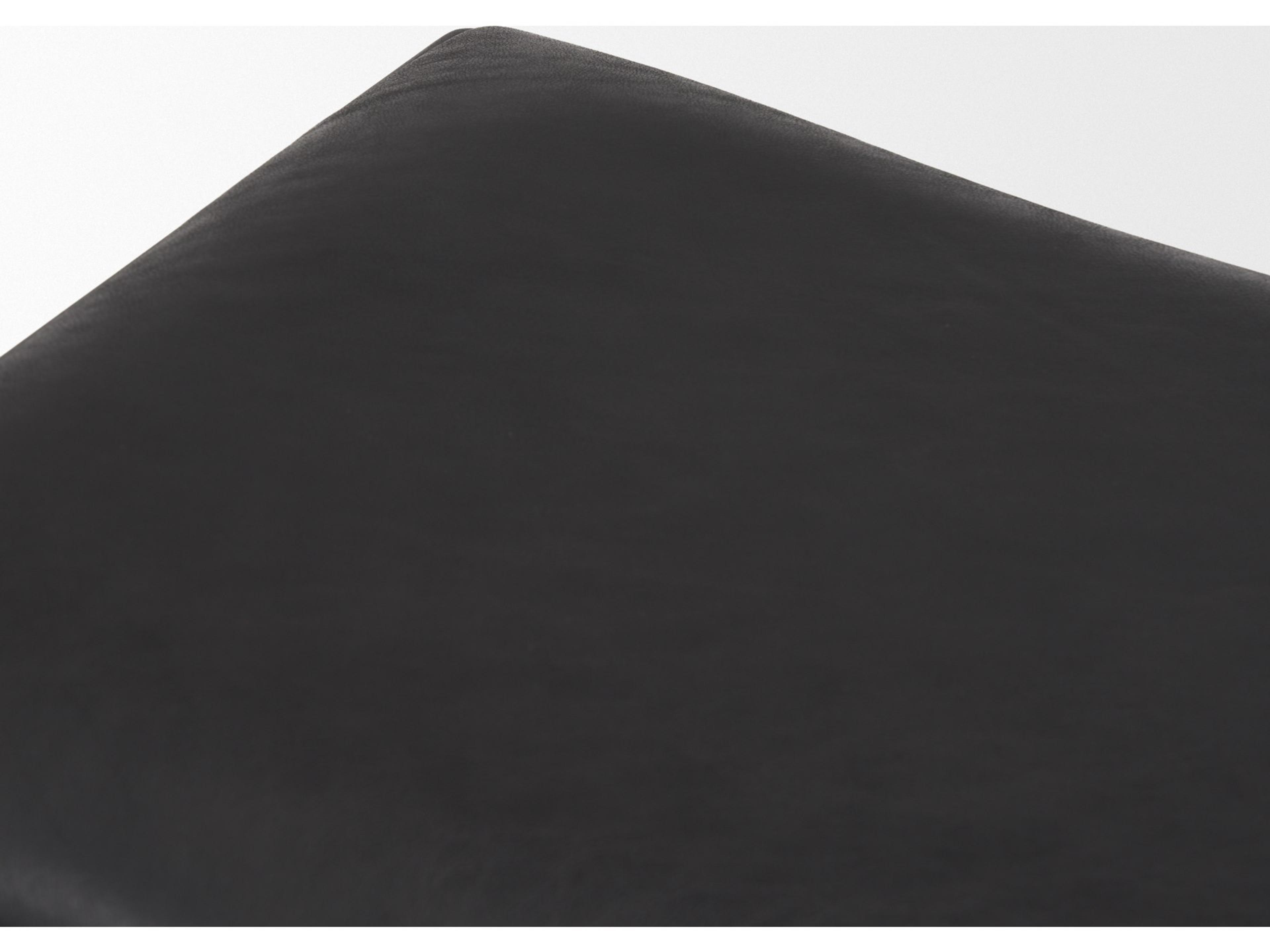 Mercana Taniel Black Leather w/ Black Metal Stool