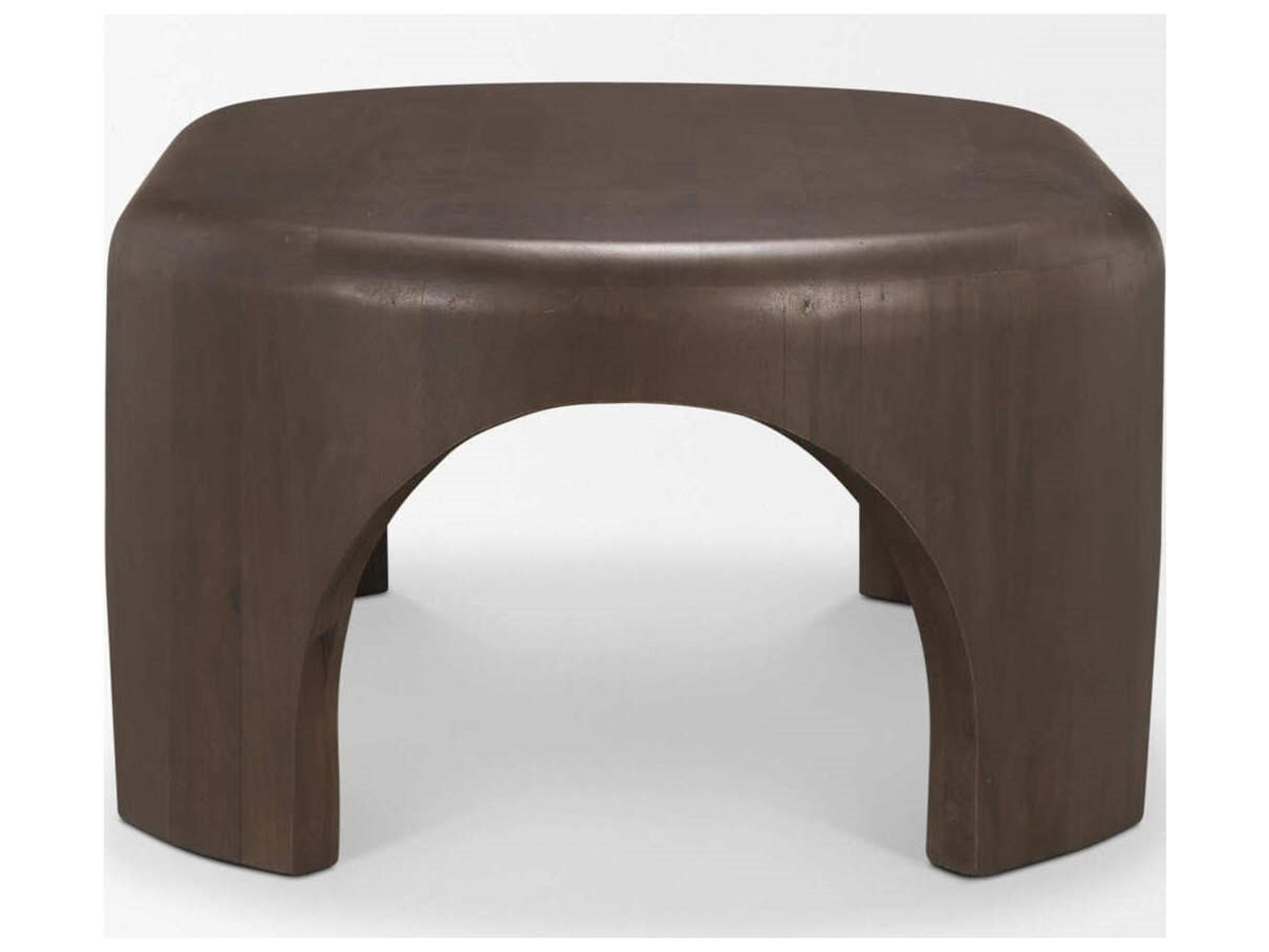 Mercana Shima Oval Dark Brown Wood w/ Arched Legs Coffee Table