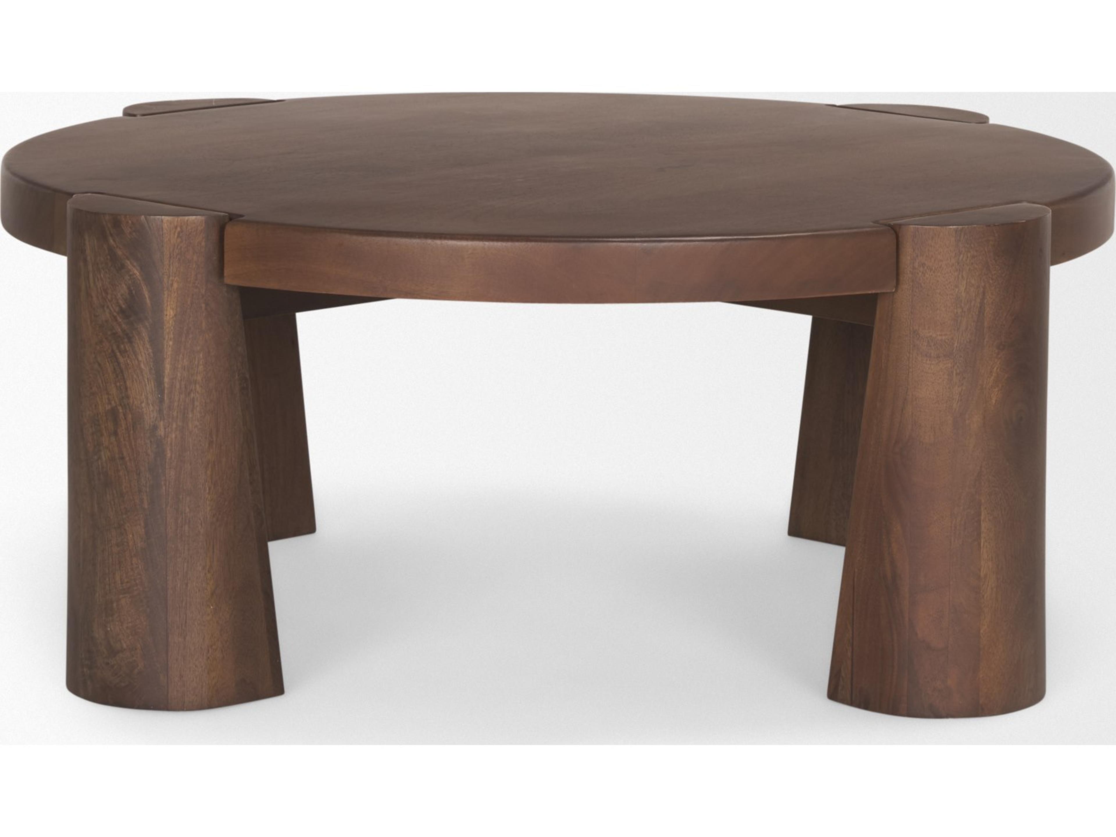Mercana Tammar Round Wood w/ Tapered Legs Coffee Table