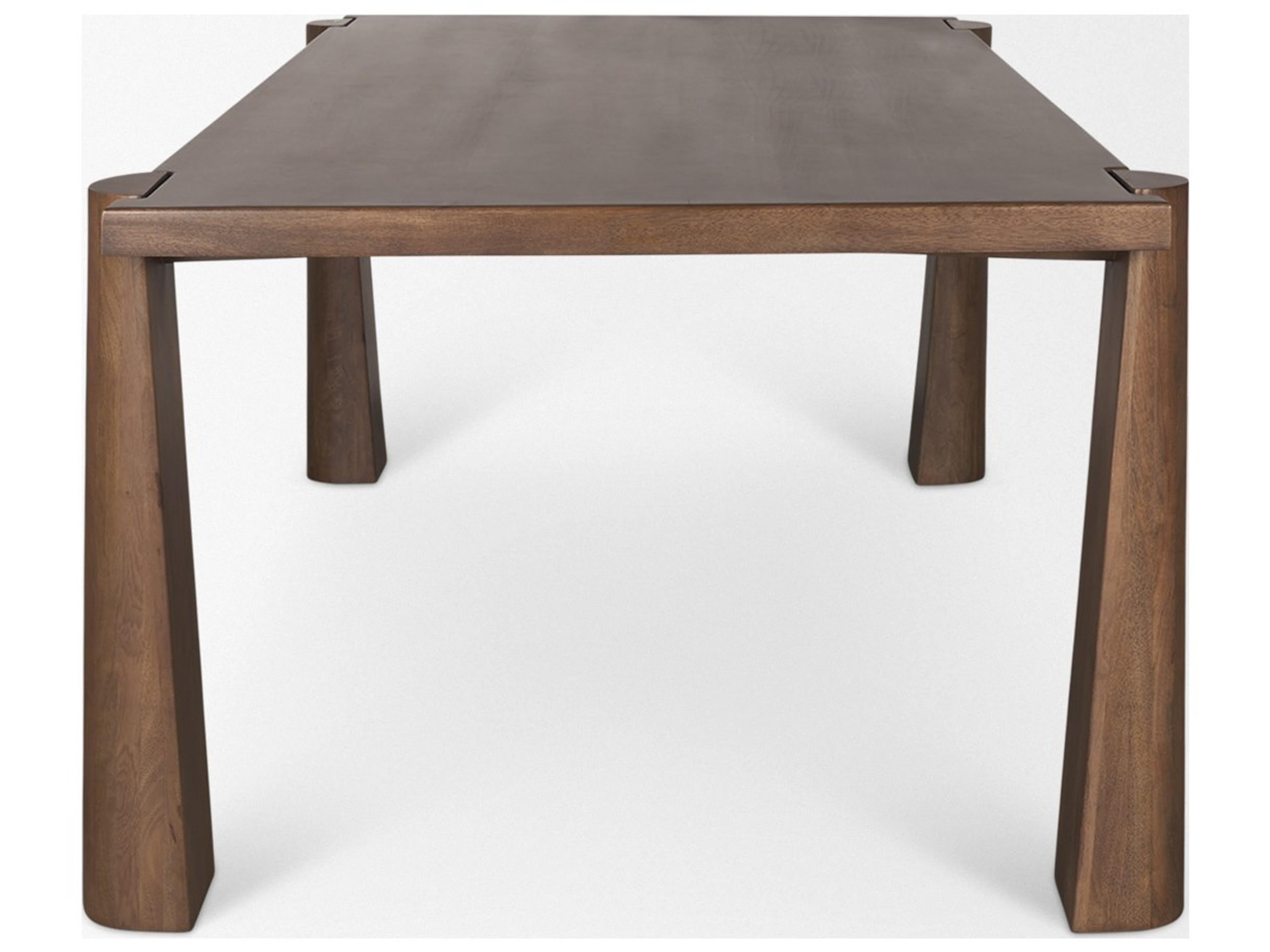 Mercana Tammar Rectangular Brown Wood w/ Tapered Legs Dining Table