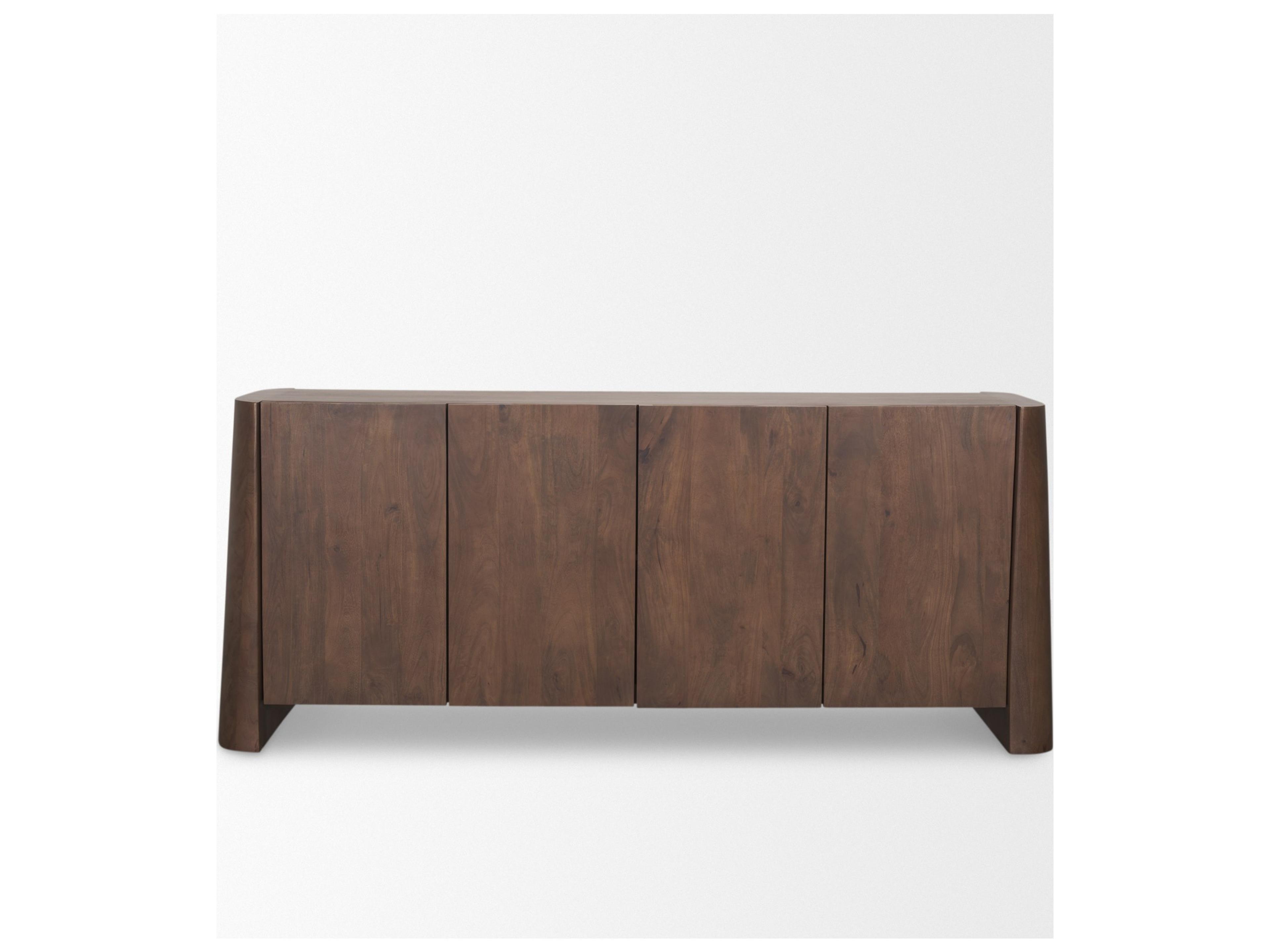 Mercana Tammar Brown Wood 4-Door Sideboard