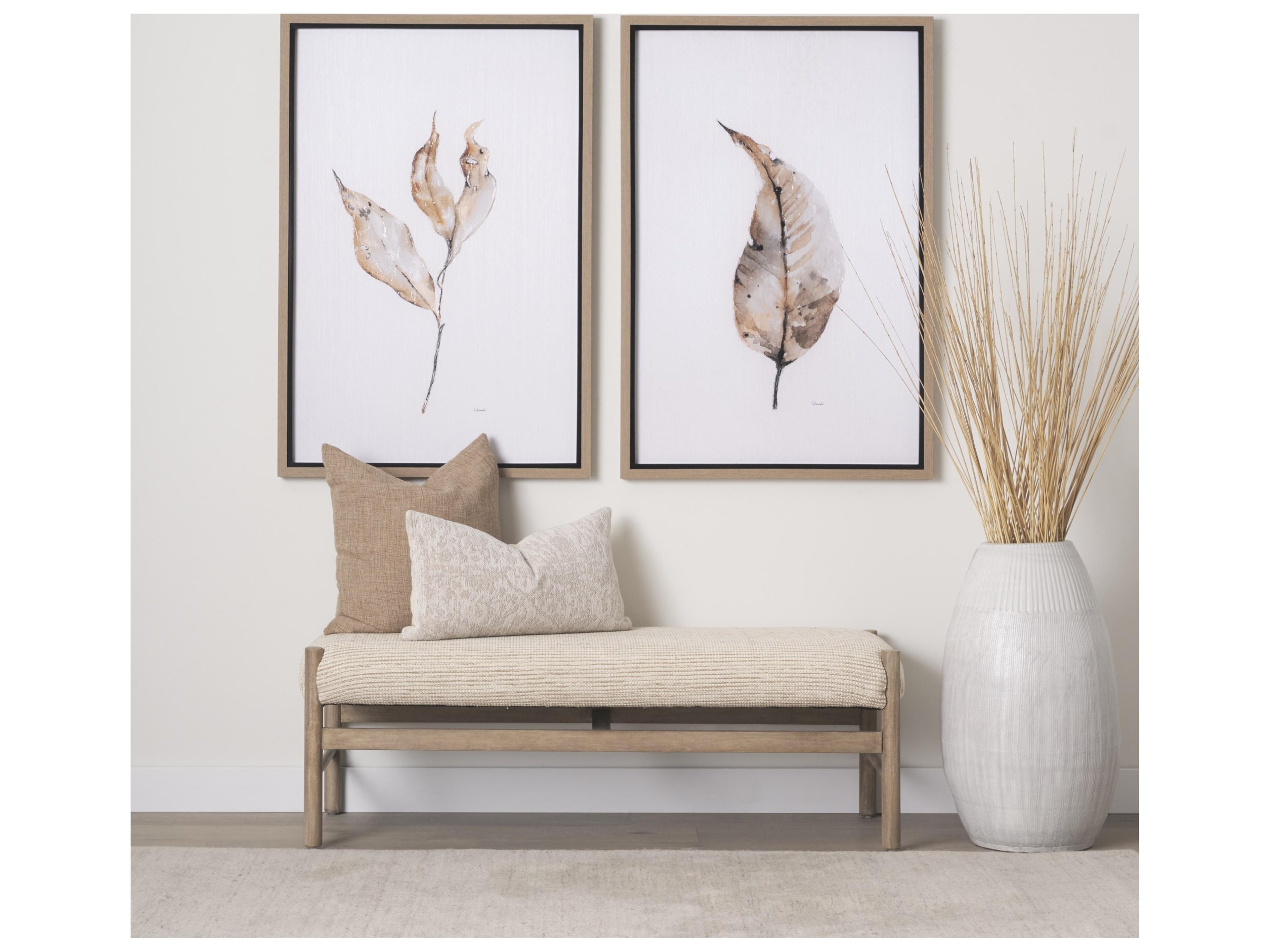 Mercana Tadi Rectangular Dark Brown Wood w/ Rug Seat Bench