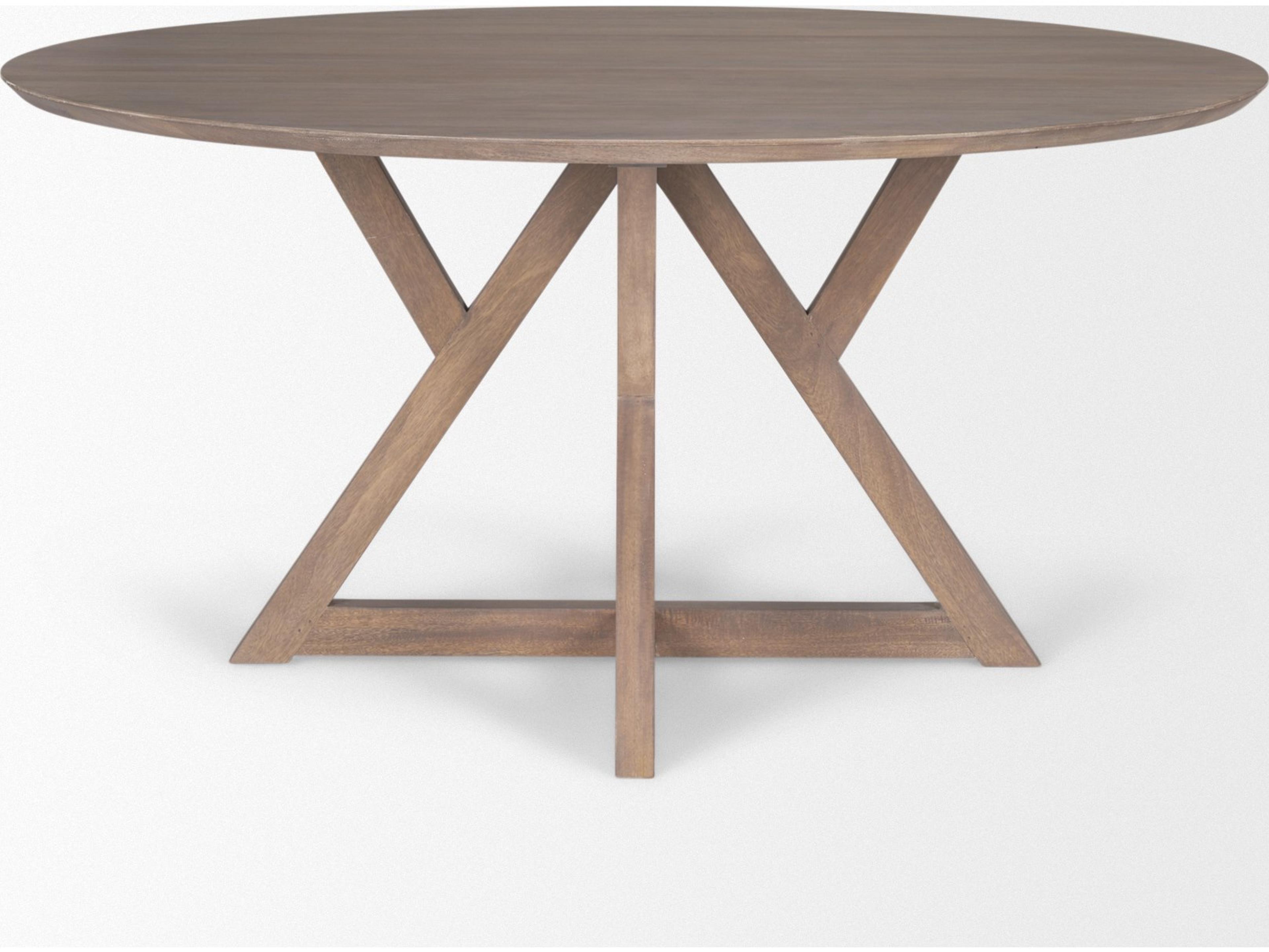 Mercana Jennings 60" Light Brown Wood Dining Table