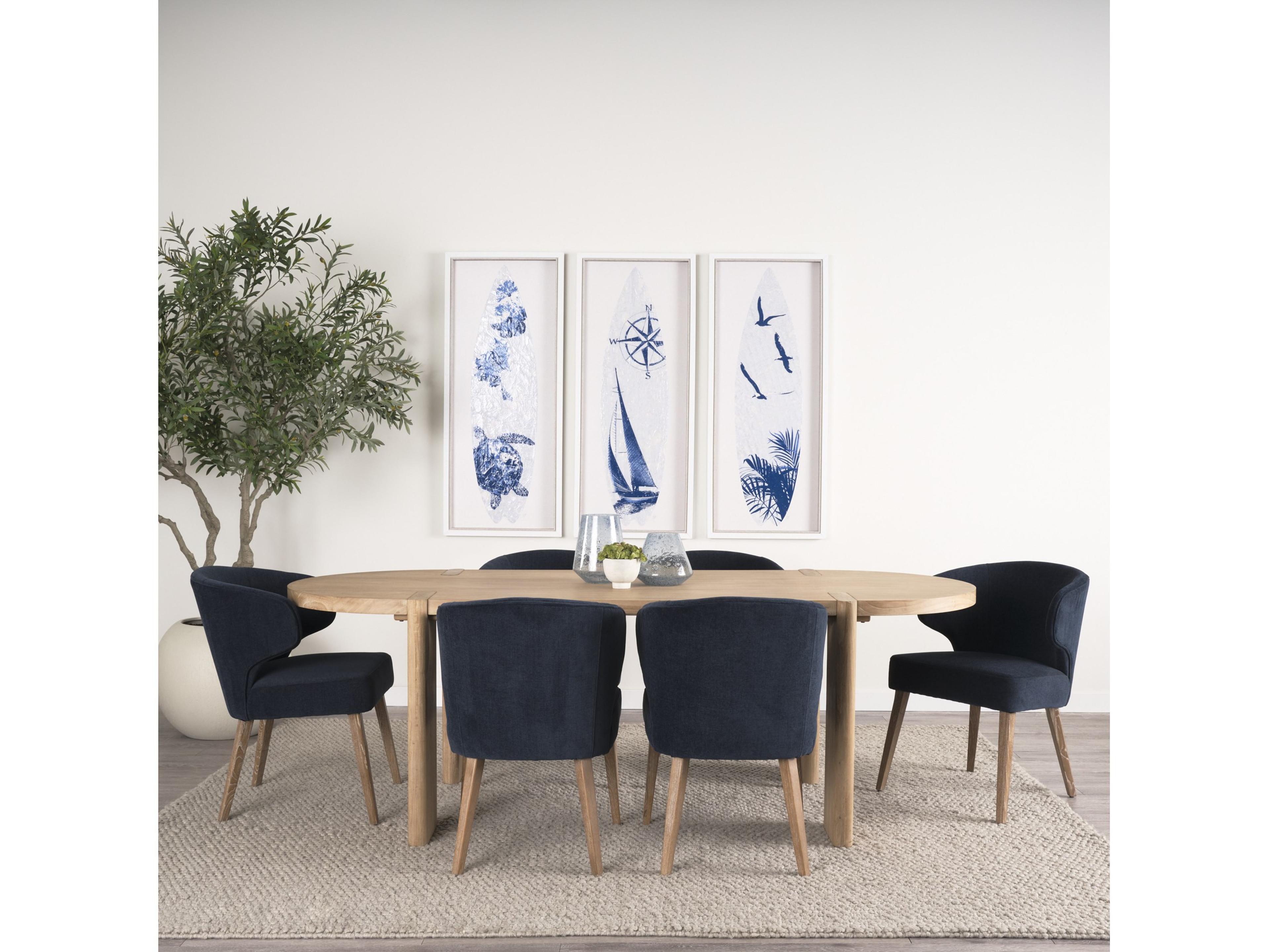 Mercana Sohan Light Brown Wood Oval Dining Table