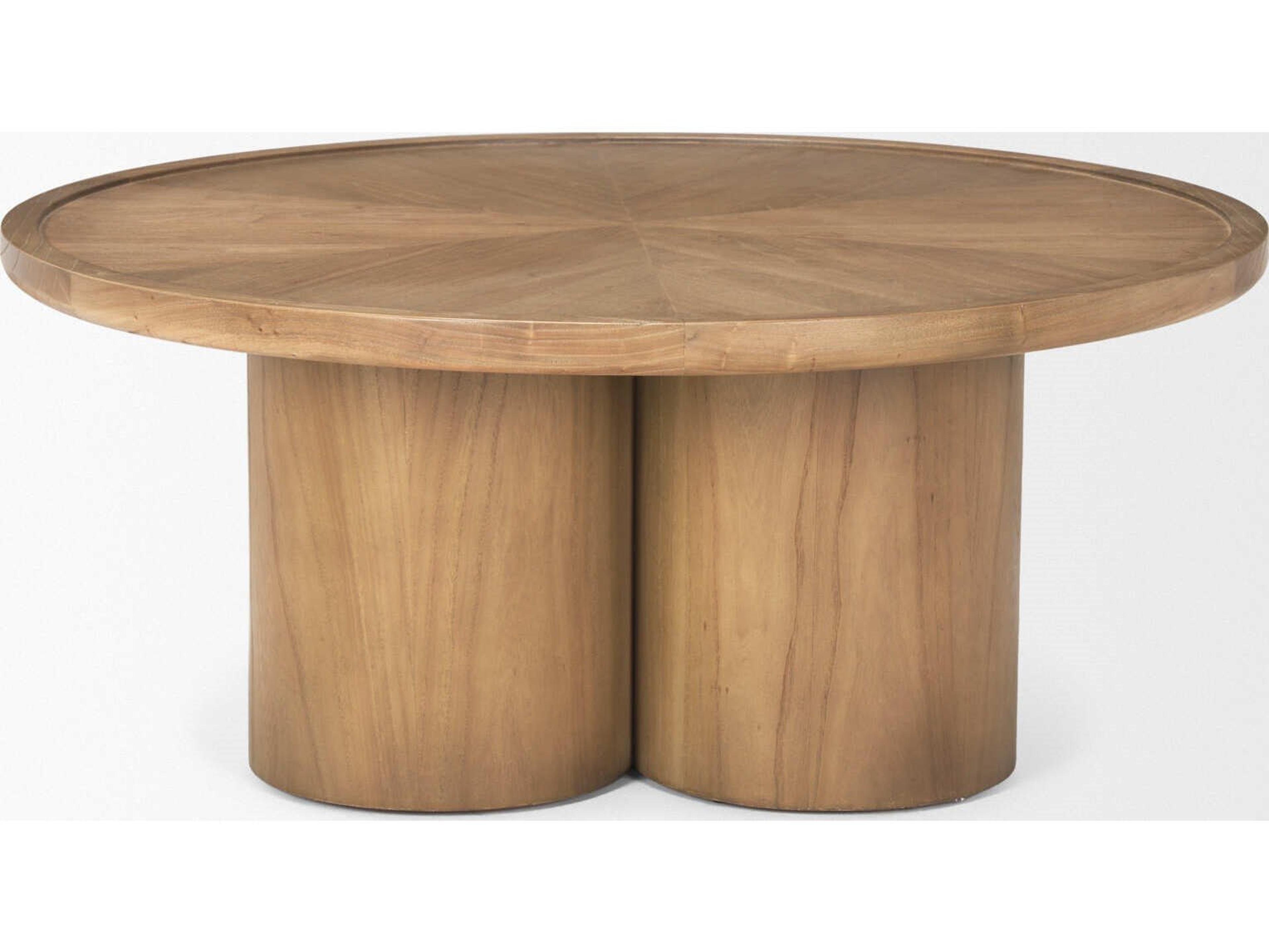 Mercana Tavi Medium Brown Round Coffee Table