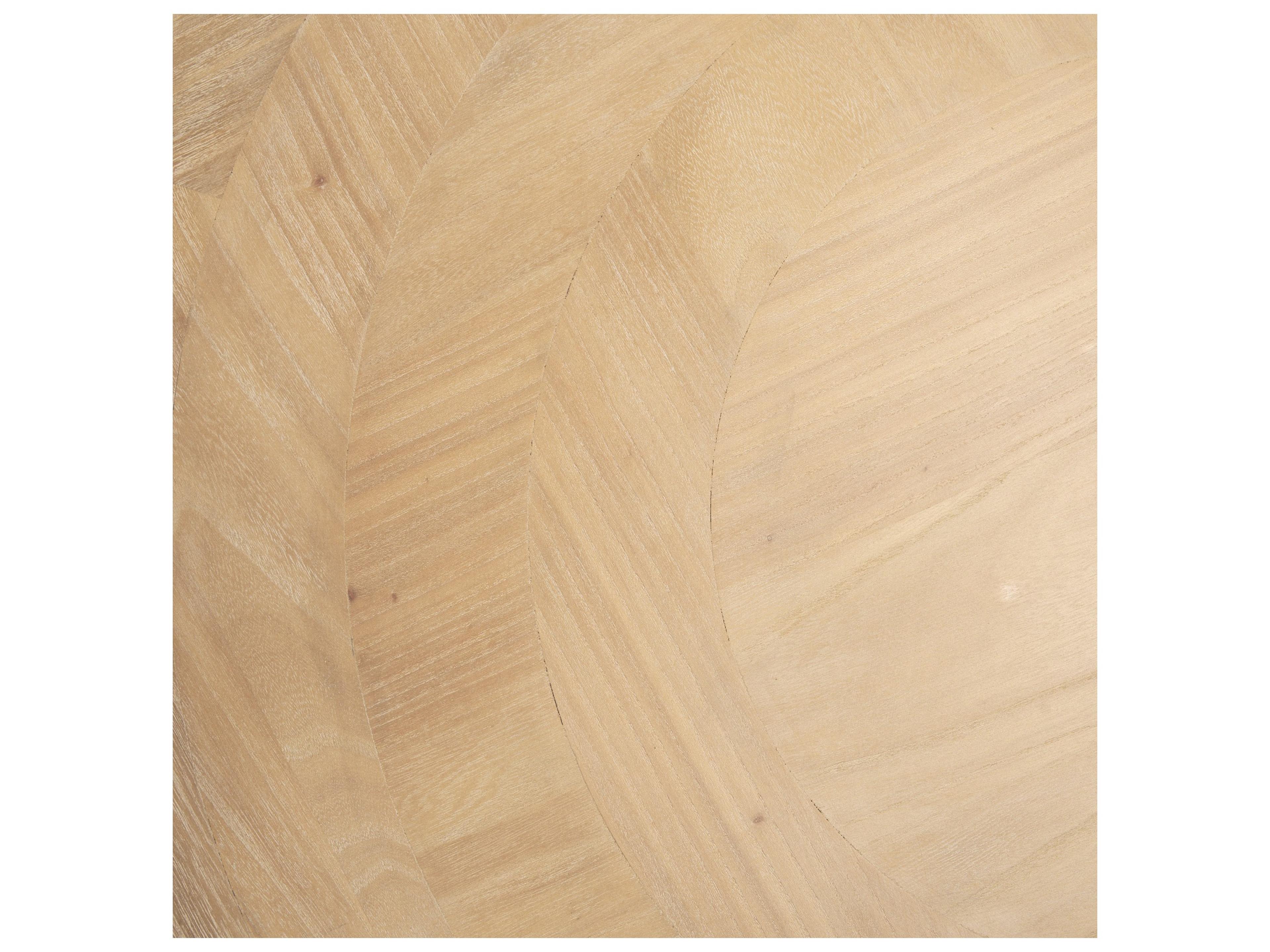 Mercana Taylin Light Brown Wood Round Coffee Table