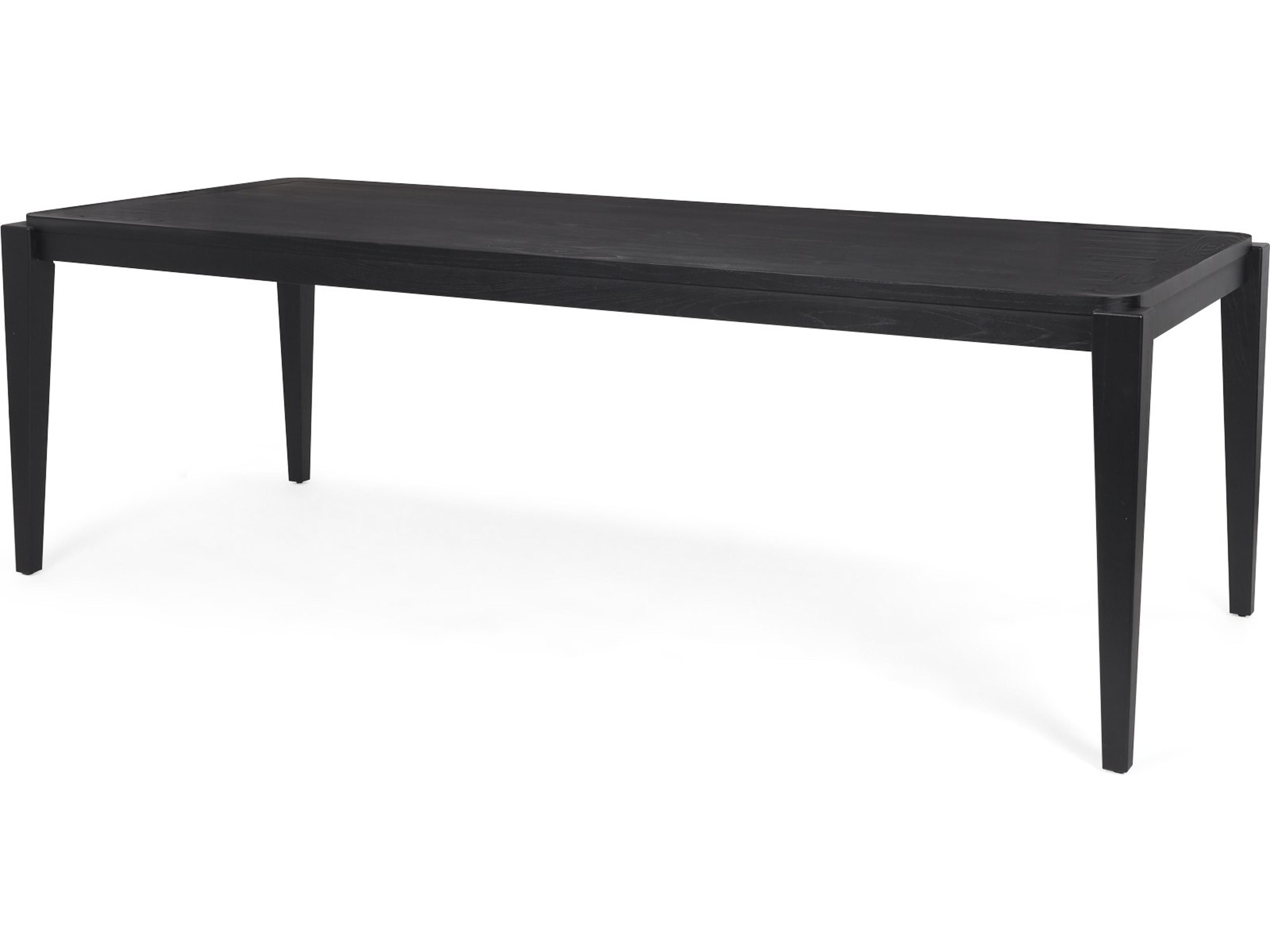 Teva Black Wood Rectangular 92" Dining Table