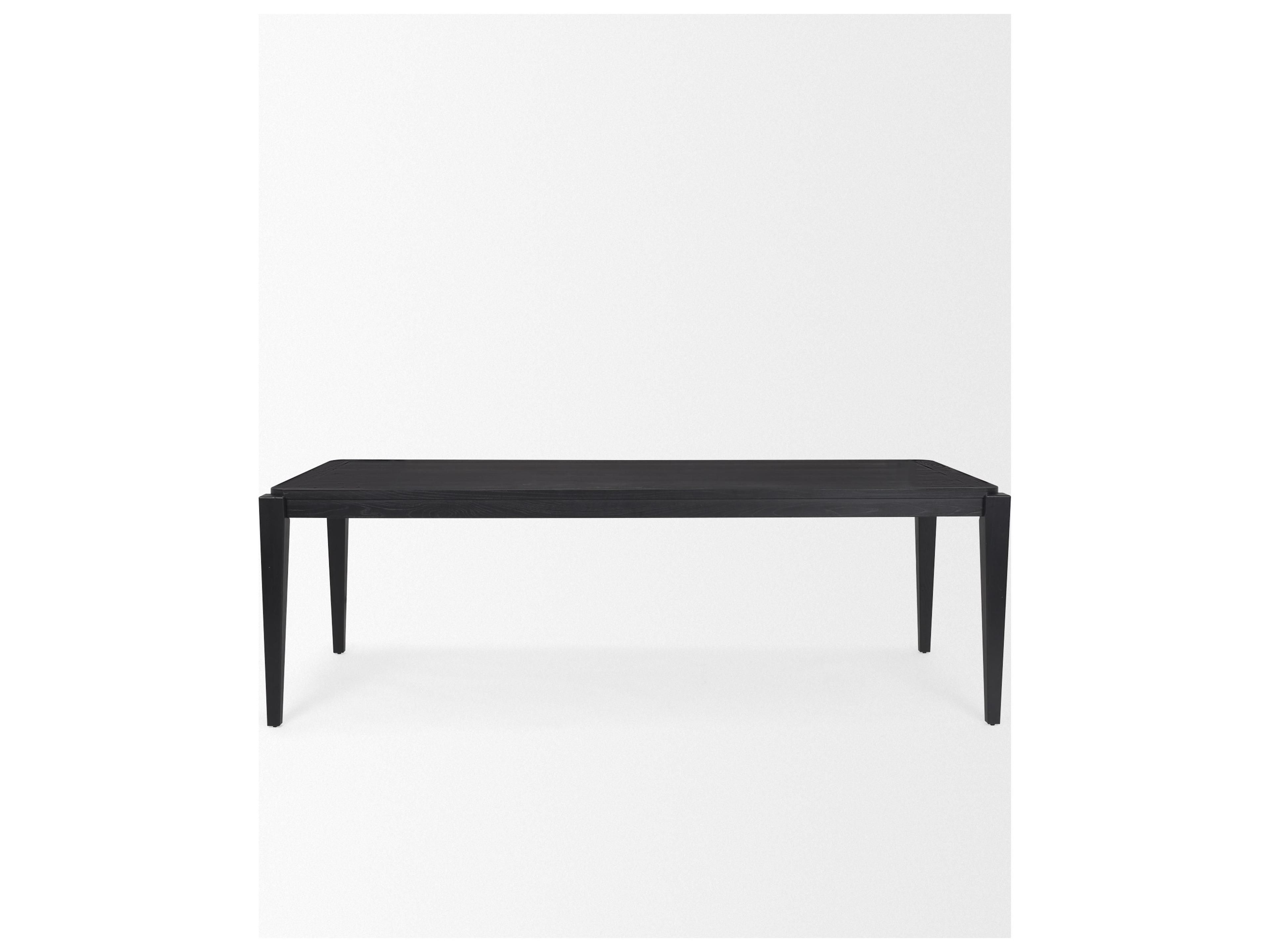 Mercana Teva Black Wood Rectangular 92" Dining Table