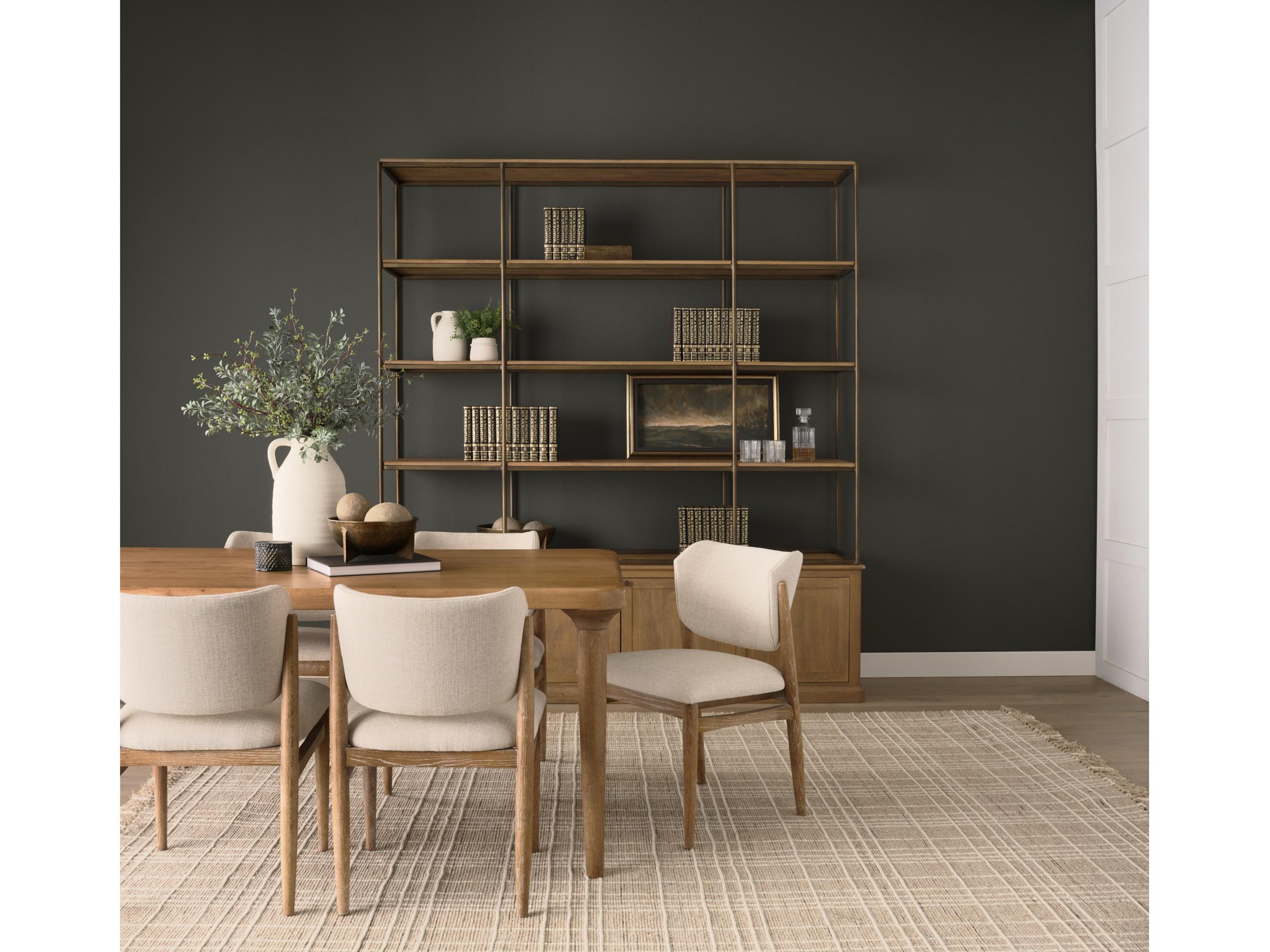 Mercana Suvan 72L Light Brown Rectangular Oak Wood Dining Table