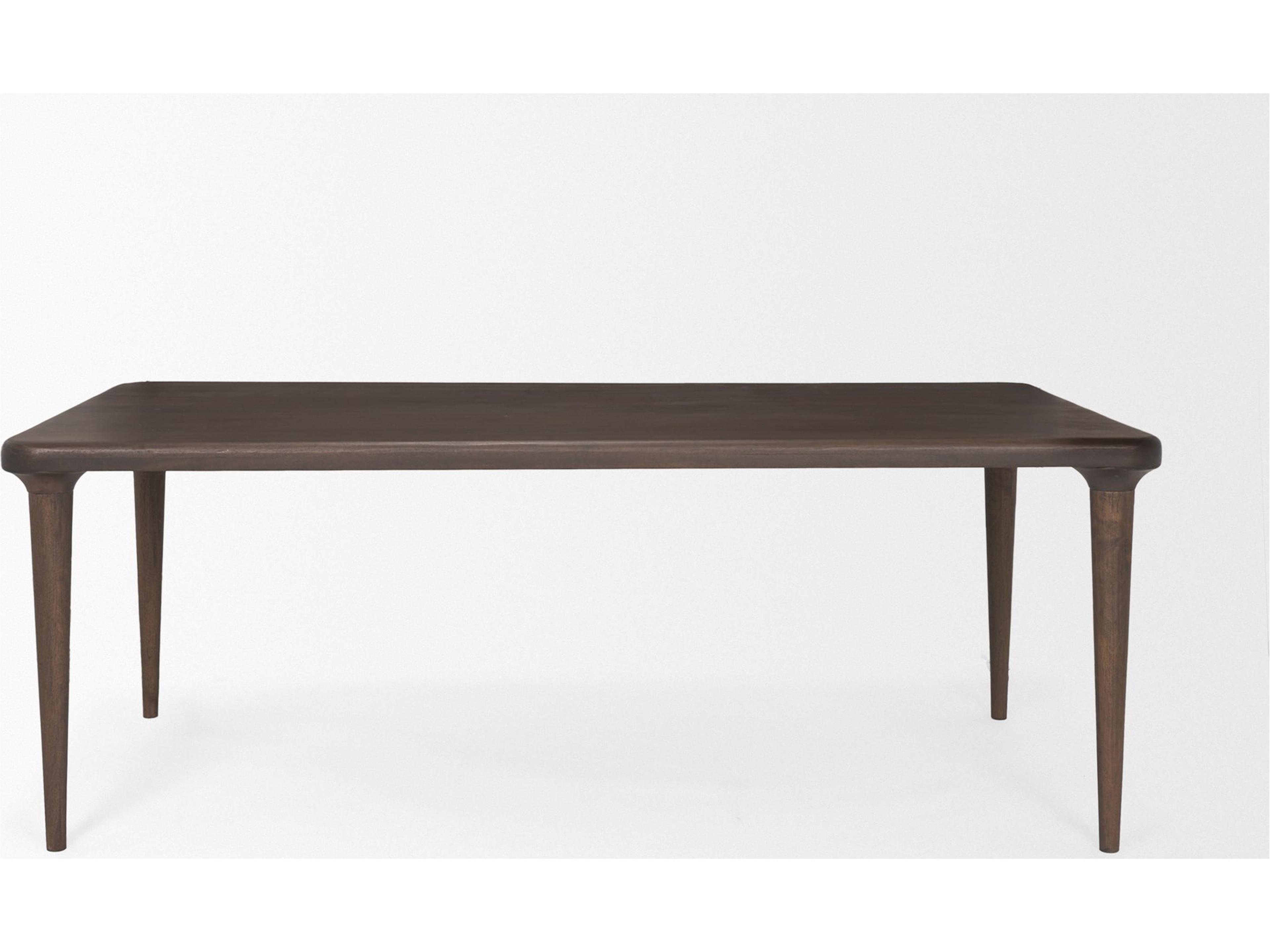 Mercana Suvan 84L Medium Dark Brown Rectangular Wood Dining Table