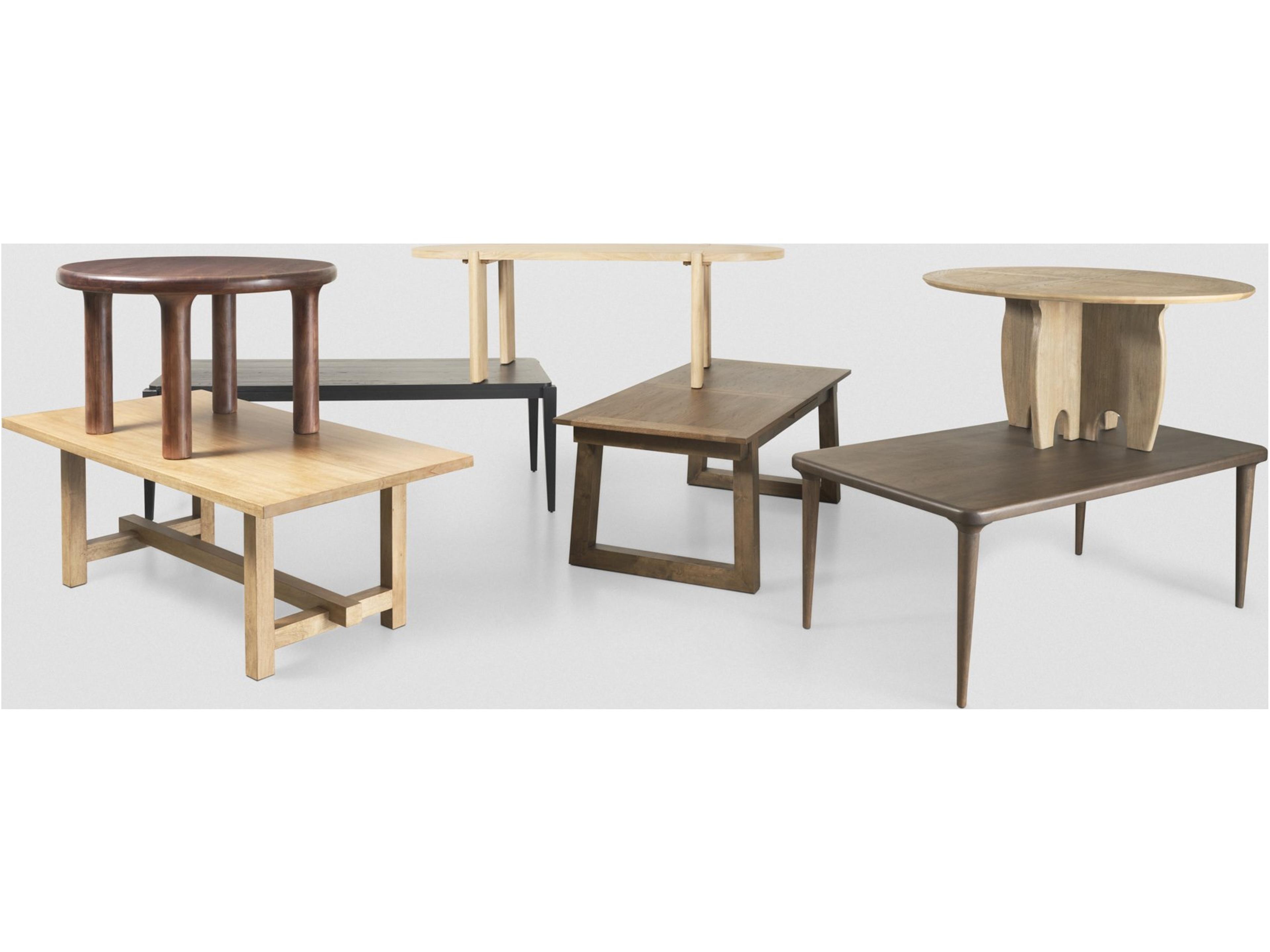 Mercana Suke Rectangular Natural Wood Trestle Dining Table