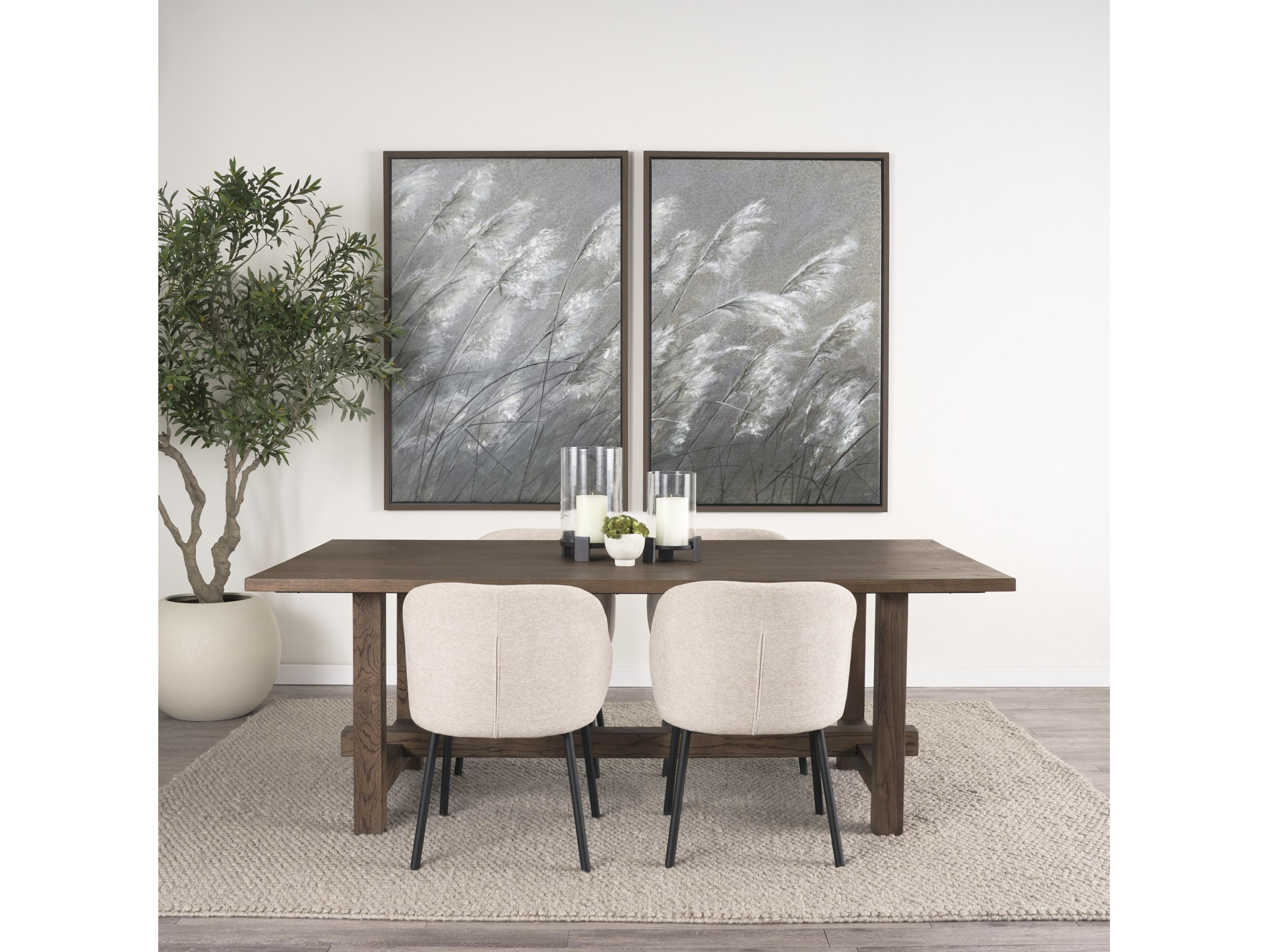 Mercana Suke 84" Medium Brown Rectangular Oak Dining Table