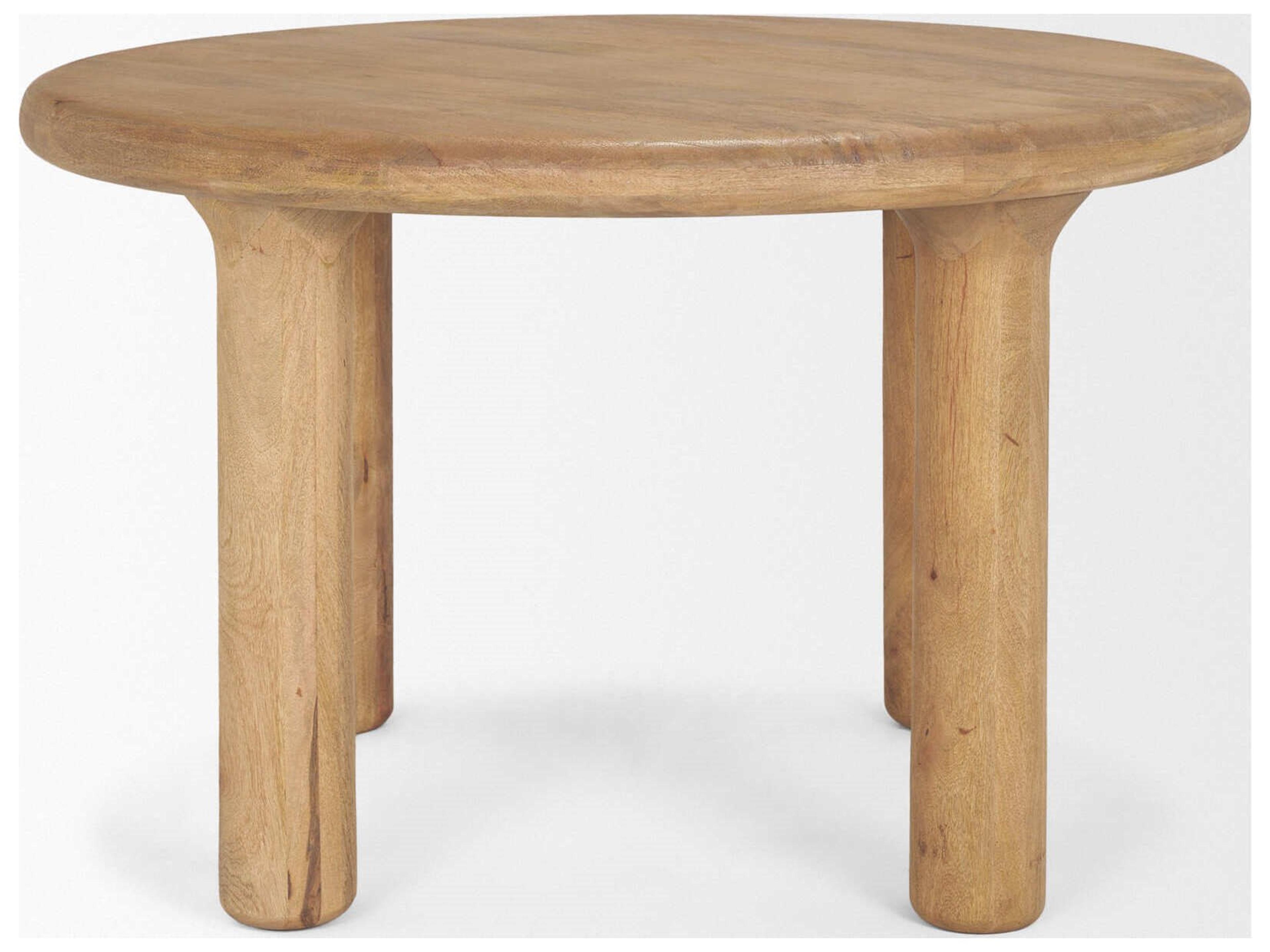 Mercana Soma 48" Light Brown Mango Wood Round Dining Table