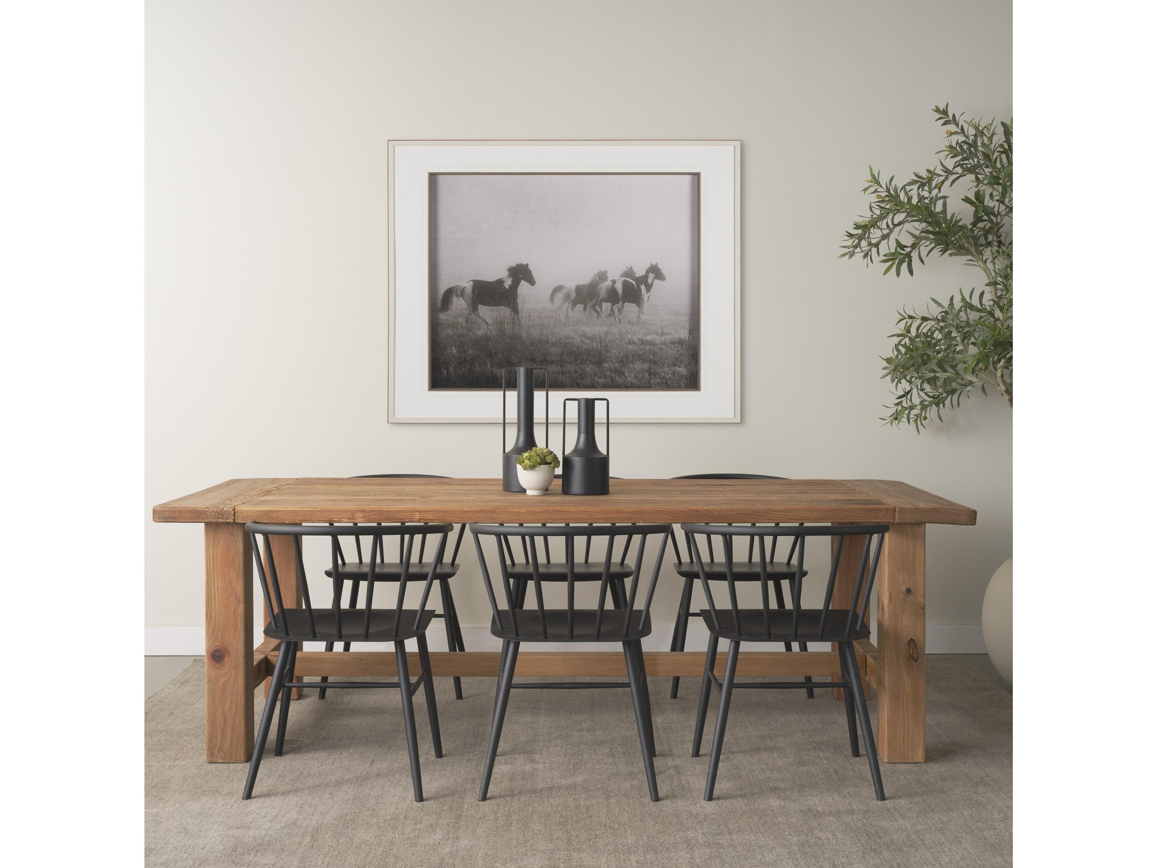 Mercana Stetson 94.5" Rectangular Natural Brown Wood Dining Table