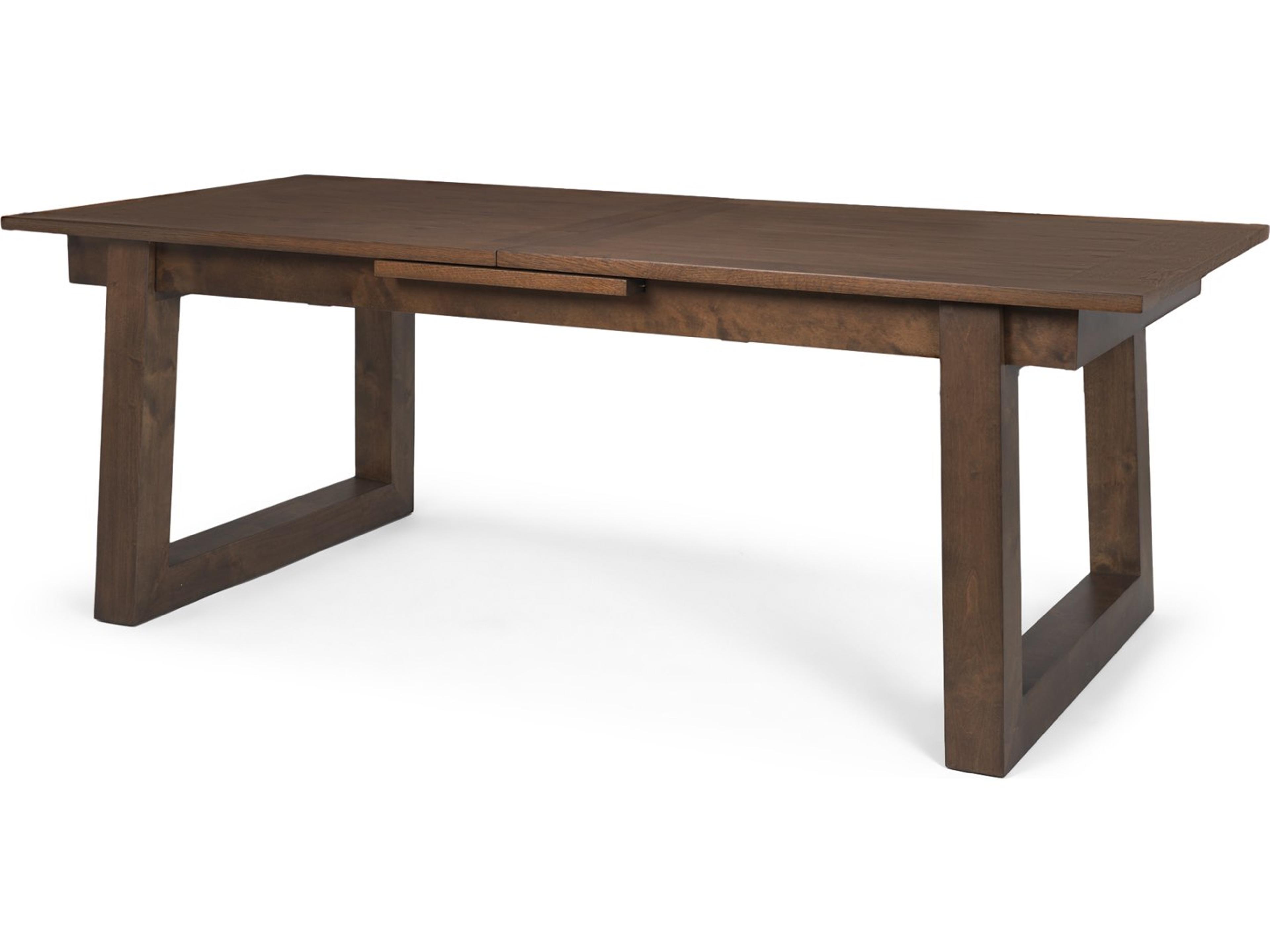 Mercana Takota Dark Brown Rectangular Oak Wood w/ Birch Wood Legs Extendable Dining Table