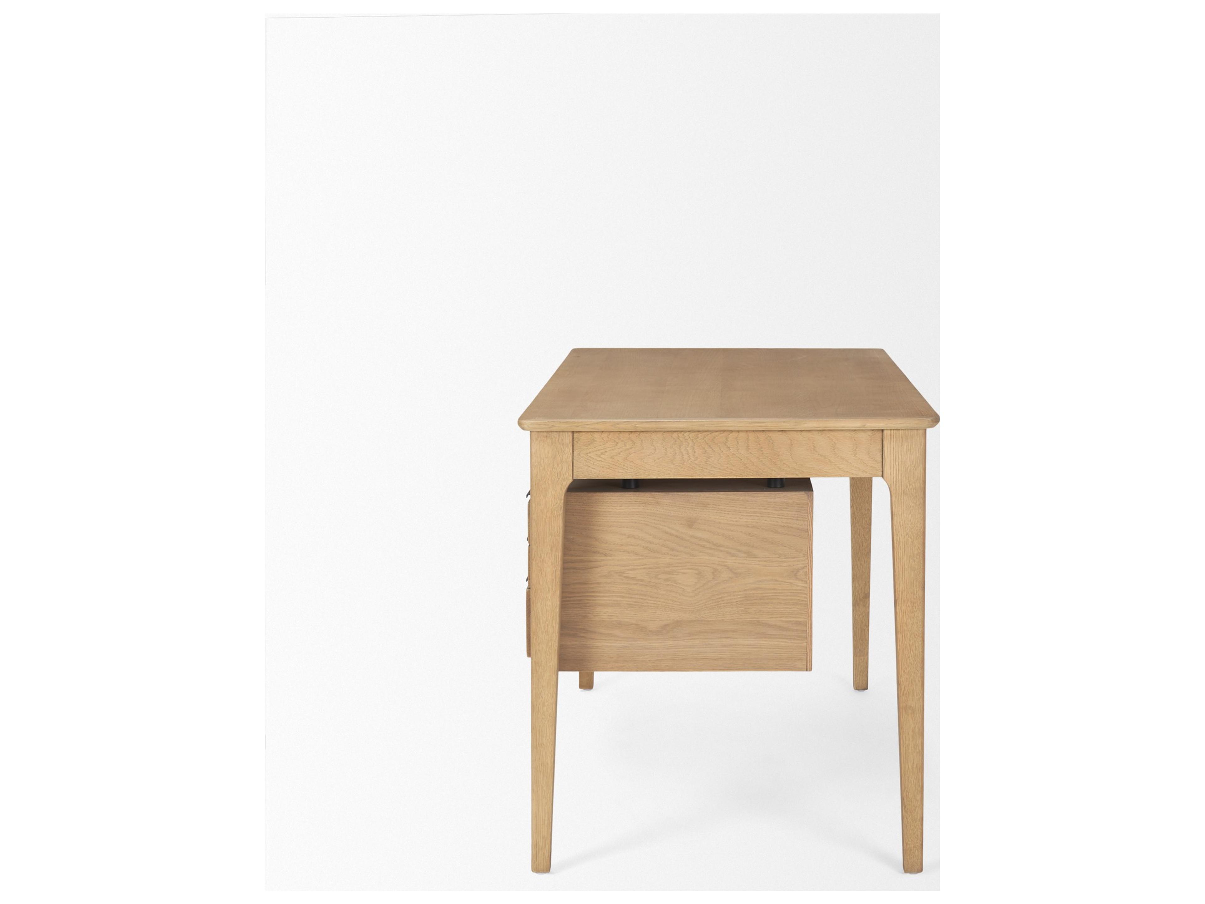 Mercana Tino Light Brown Oak Wood w/ 4 Drawers Desk