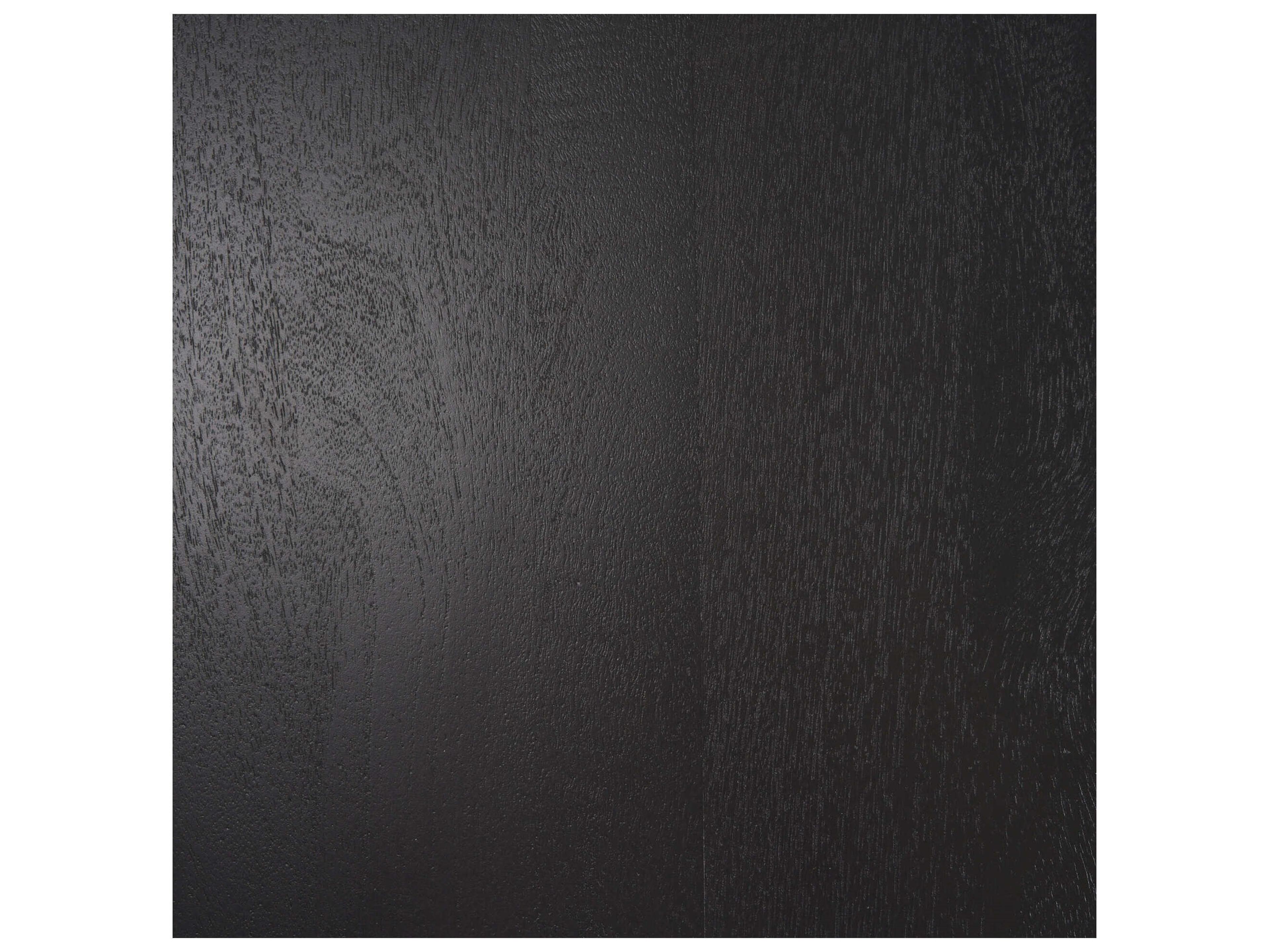 Mercana Tarro 84" Rectangular Textured Black Wood w/ Geometrical Base Dining Table