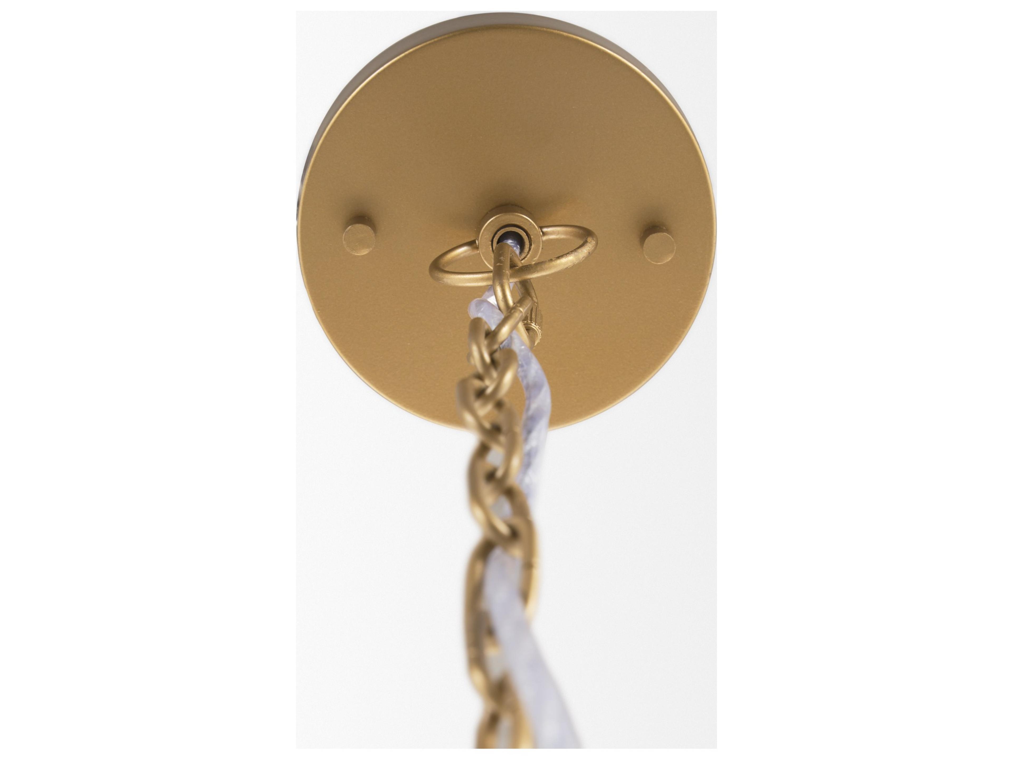 Mercana Titus 1-Light Brass Finished Metal Disc Pendant
