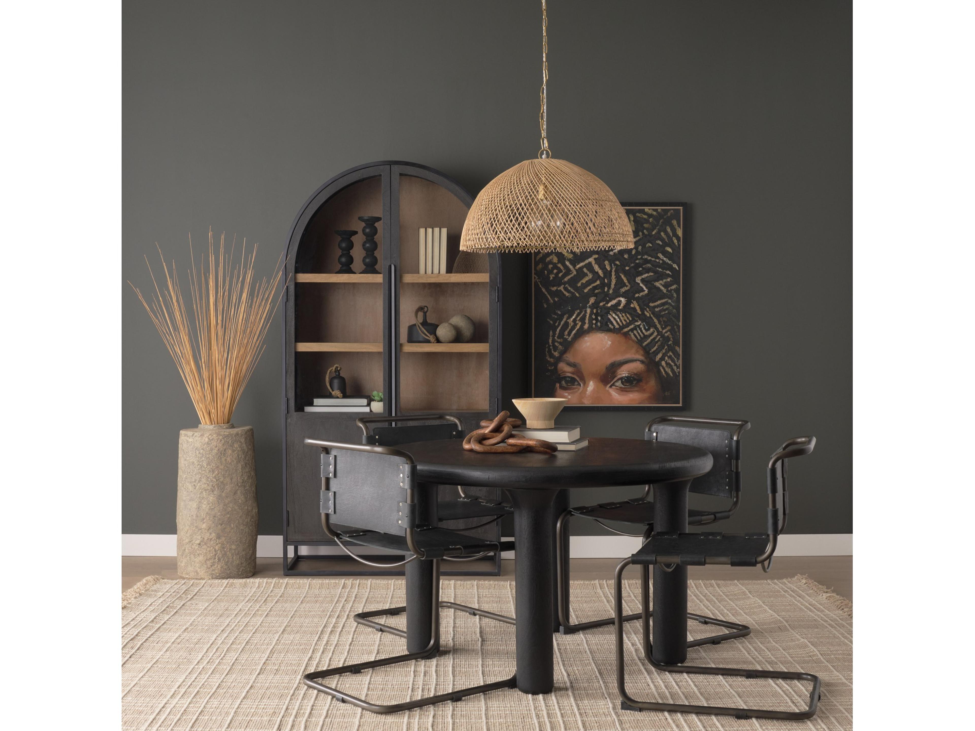 Mercana Thad 1-Light Natural Woven Rattan Dome Pendant