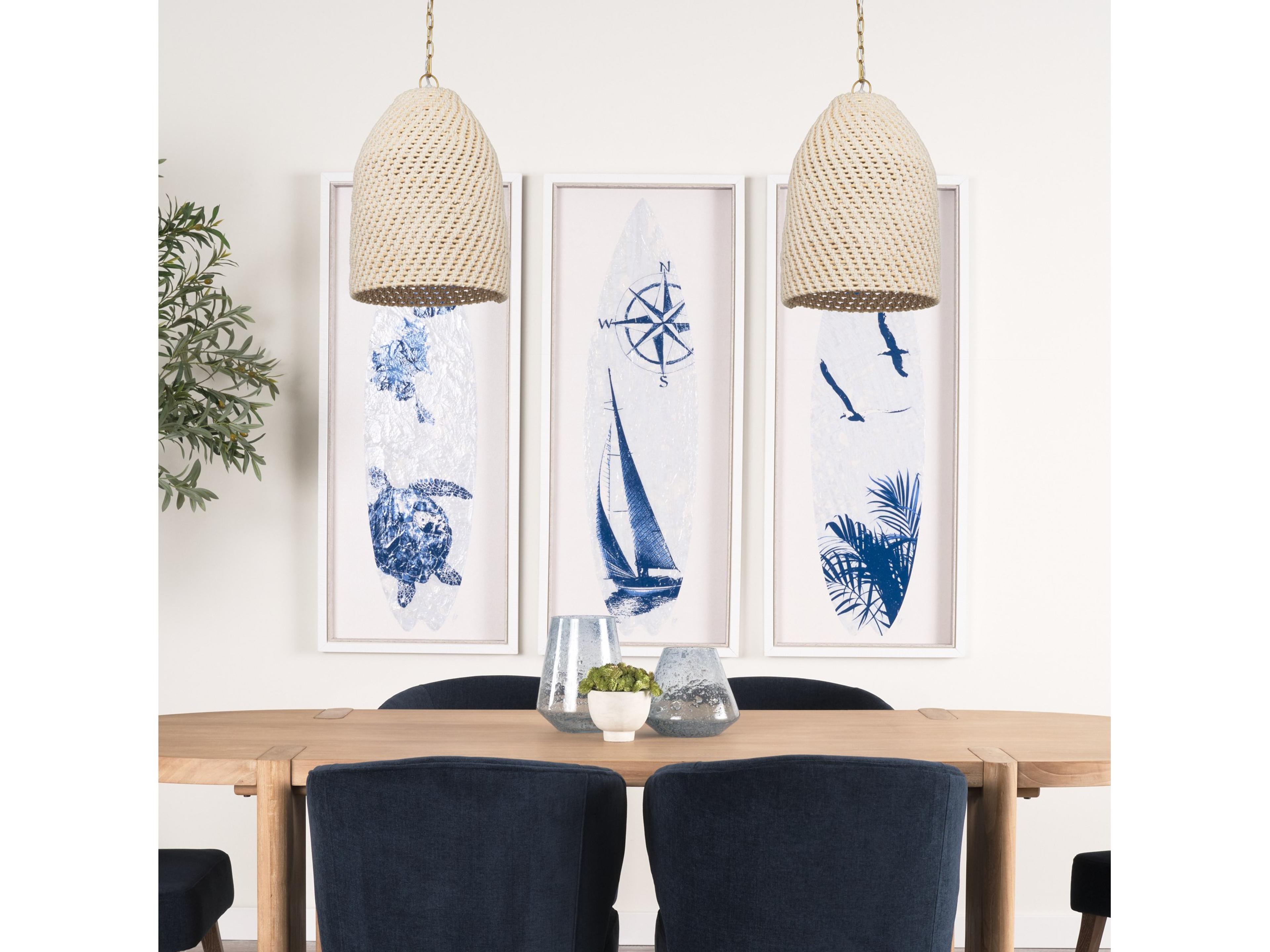 Mercana Tosha 1-Light Cotton Rope Bell Pendant