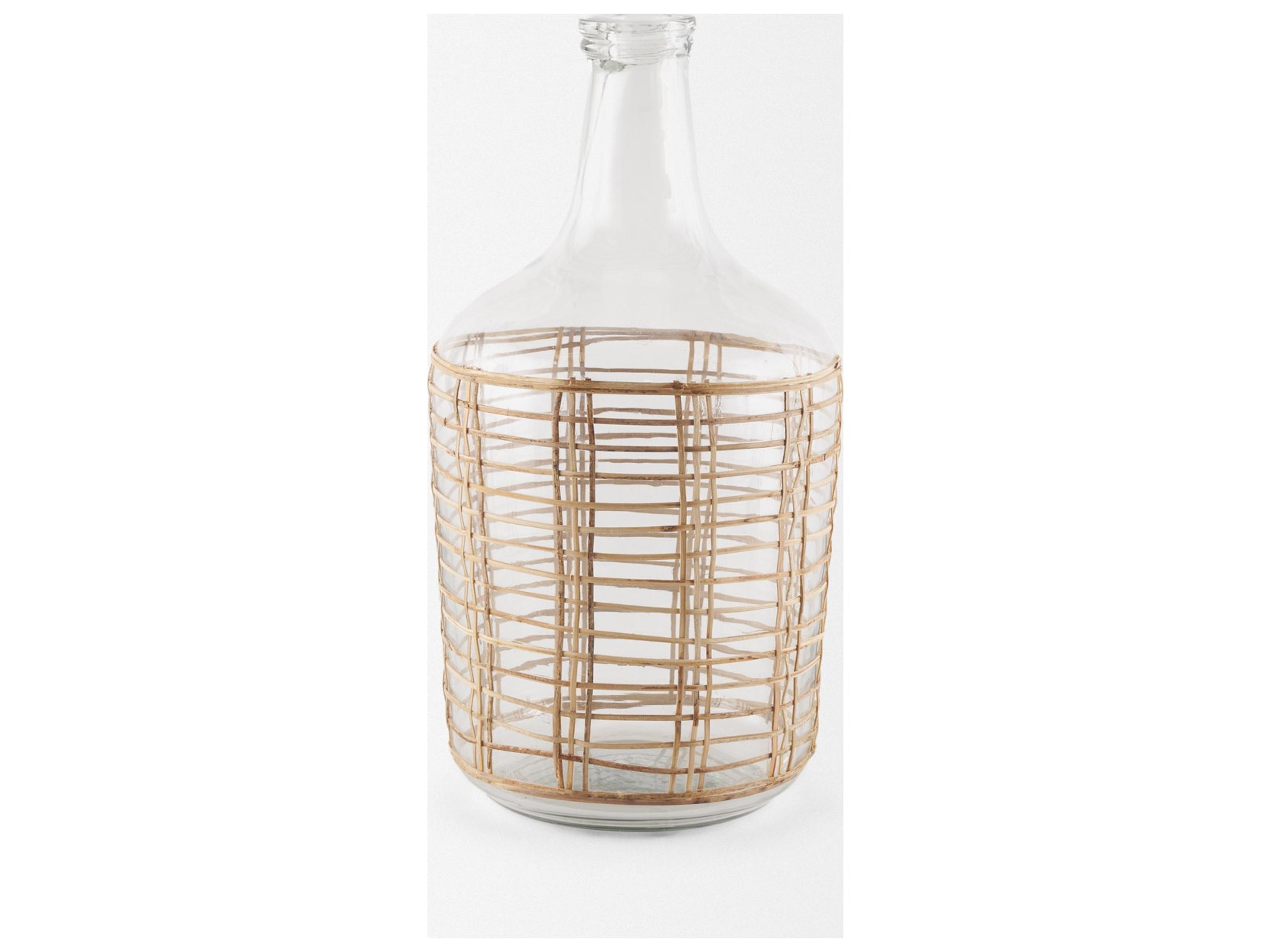 Mercana Troian Medium Rattan Wrapped Glass Bottle