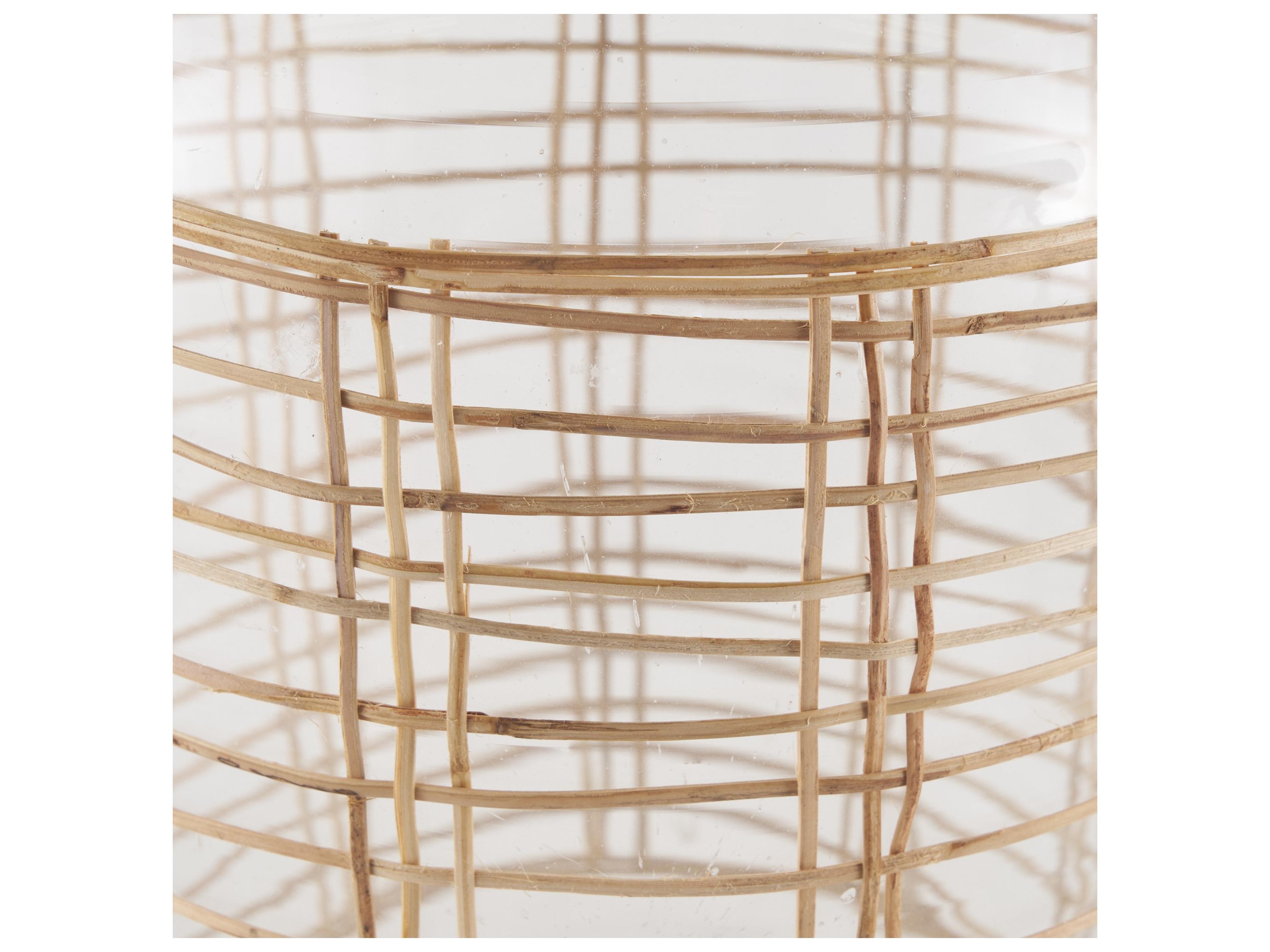 Mercana Troian Large Rattan Wrapped Glass Bottle