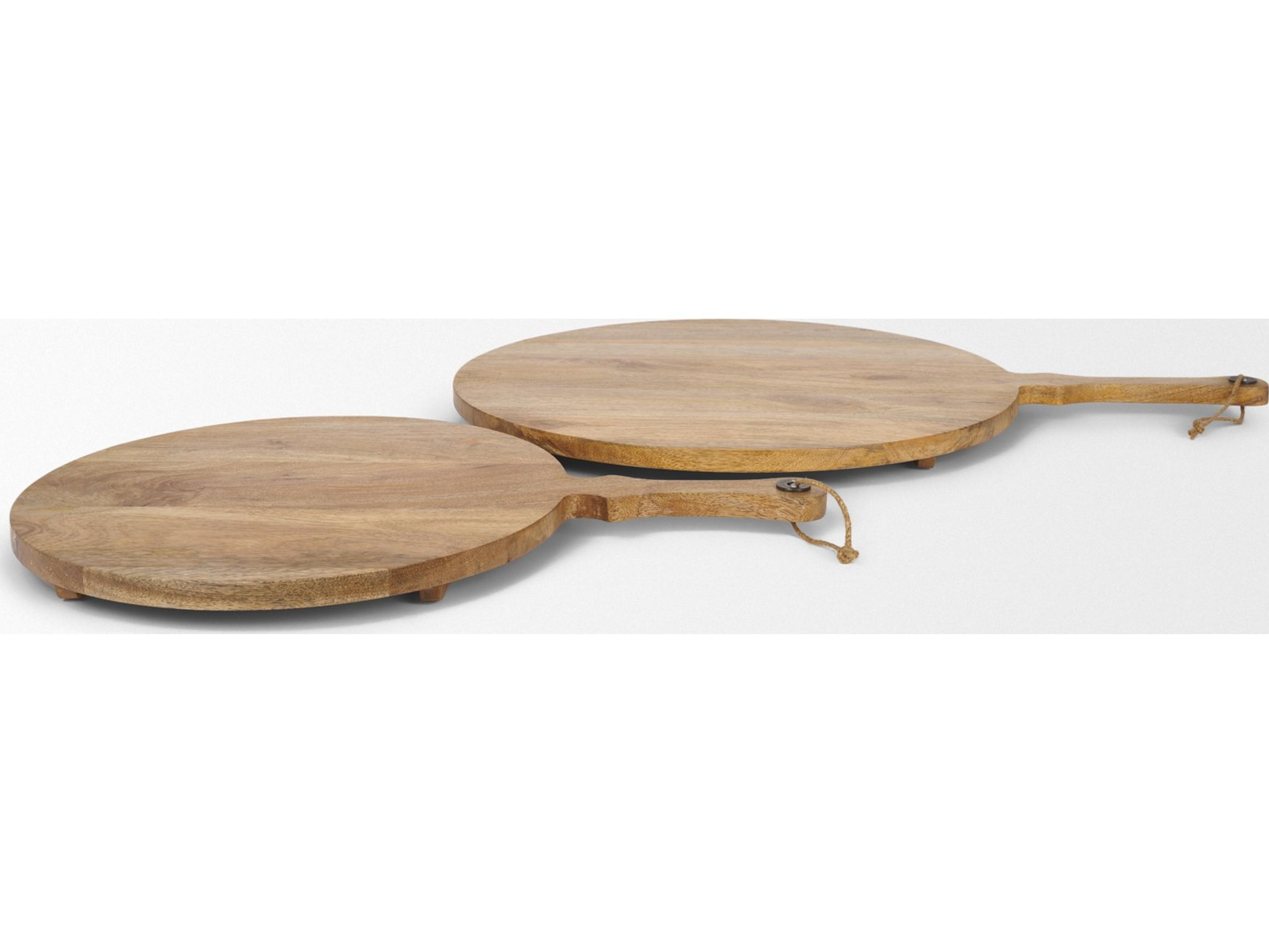 Mercana Karana Natural Solid Wood Round Serving Boards