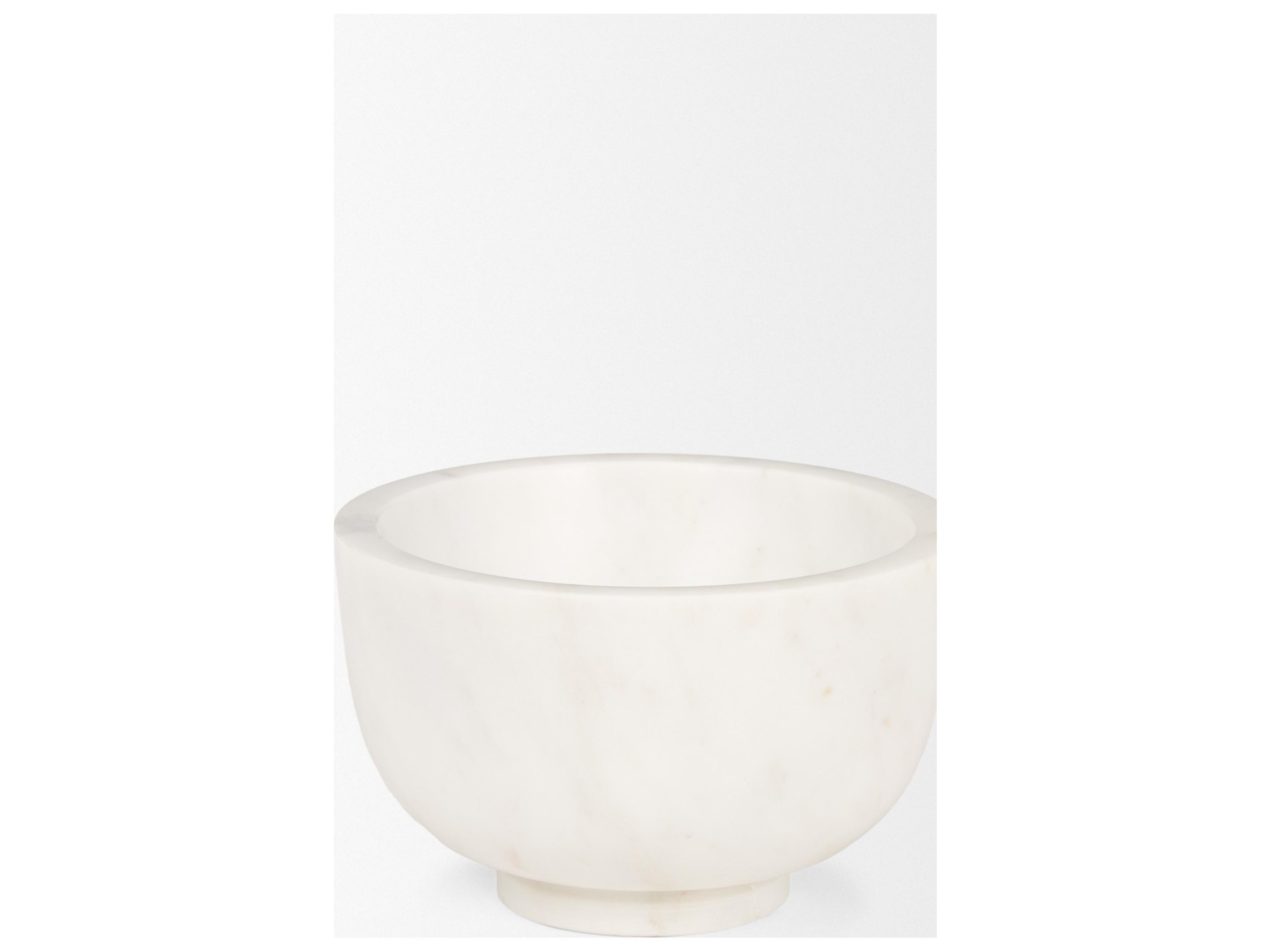Mercana Katora Small Premium Solid White Marble Bowl