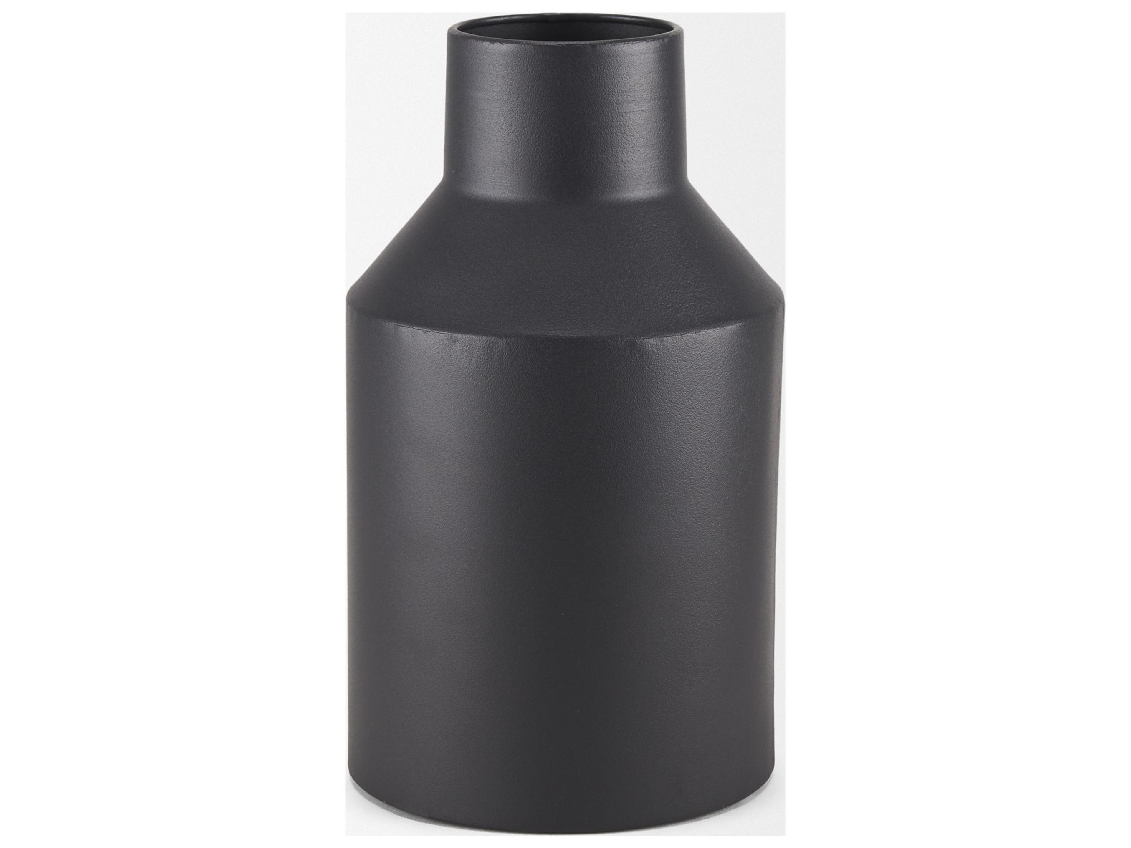 Mercana Tosca Small Matte Black Metal Vase