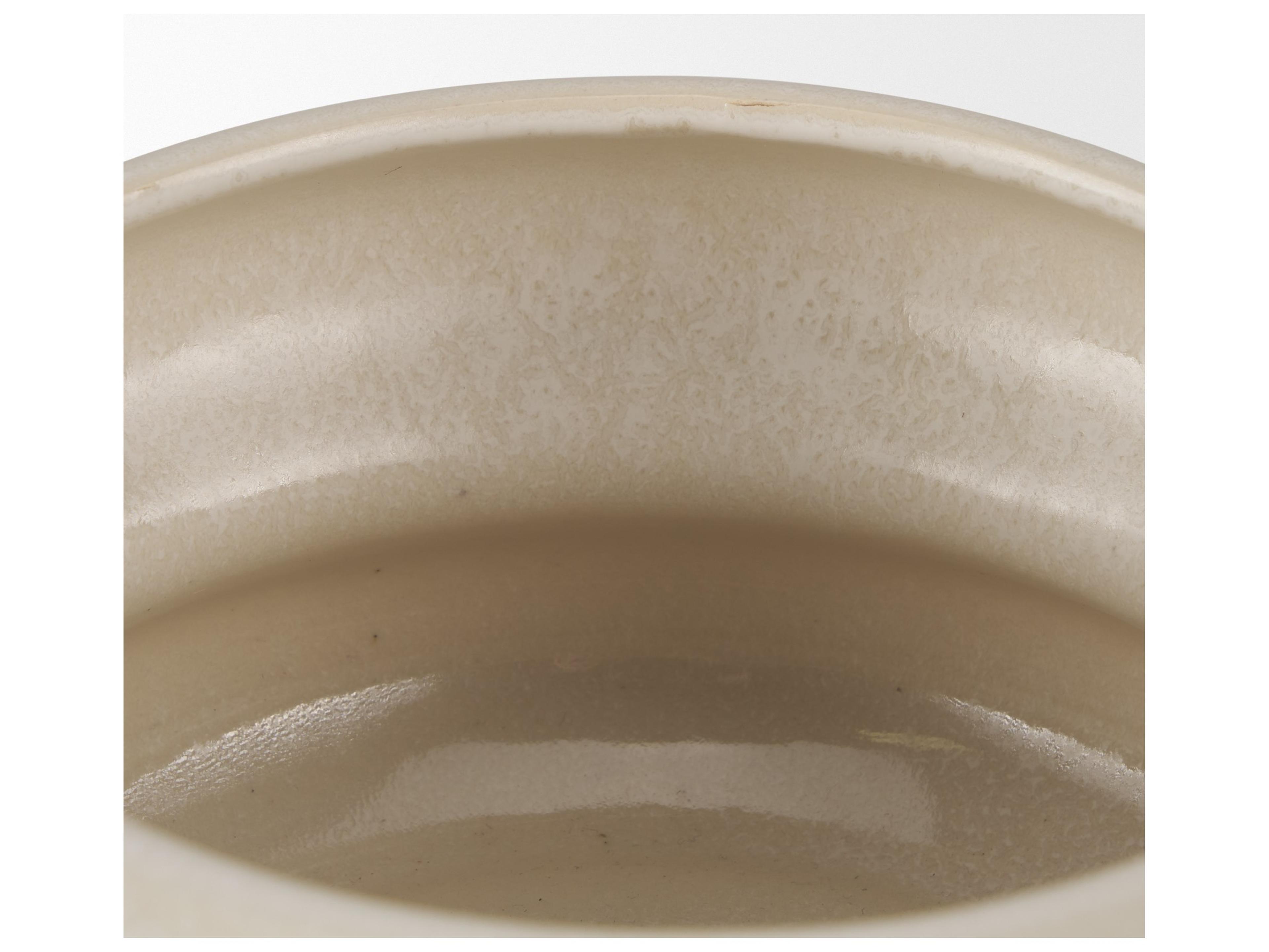 Mercana Twyla Short Cream Glazed Ring Pot